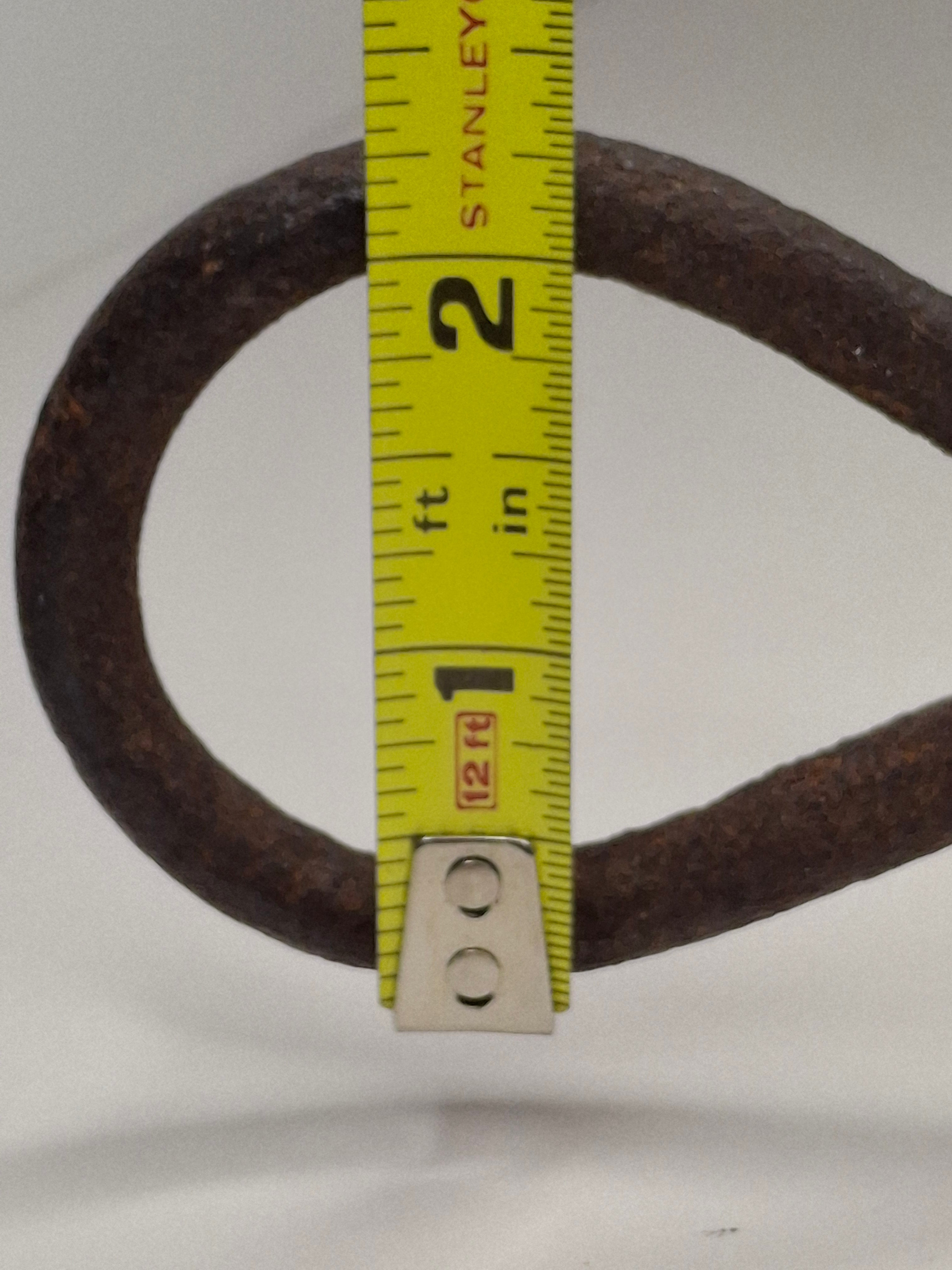 Antique 19.5" Extra Long Wrought Iron Sticking Tommy Mine Lamp Candle Holder 18th Century