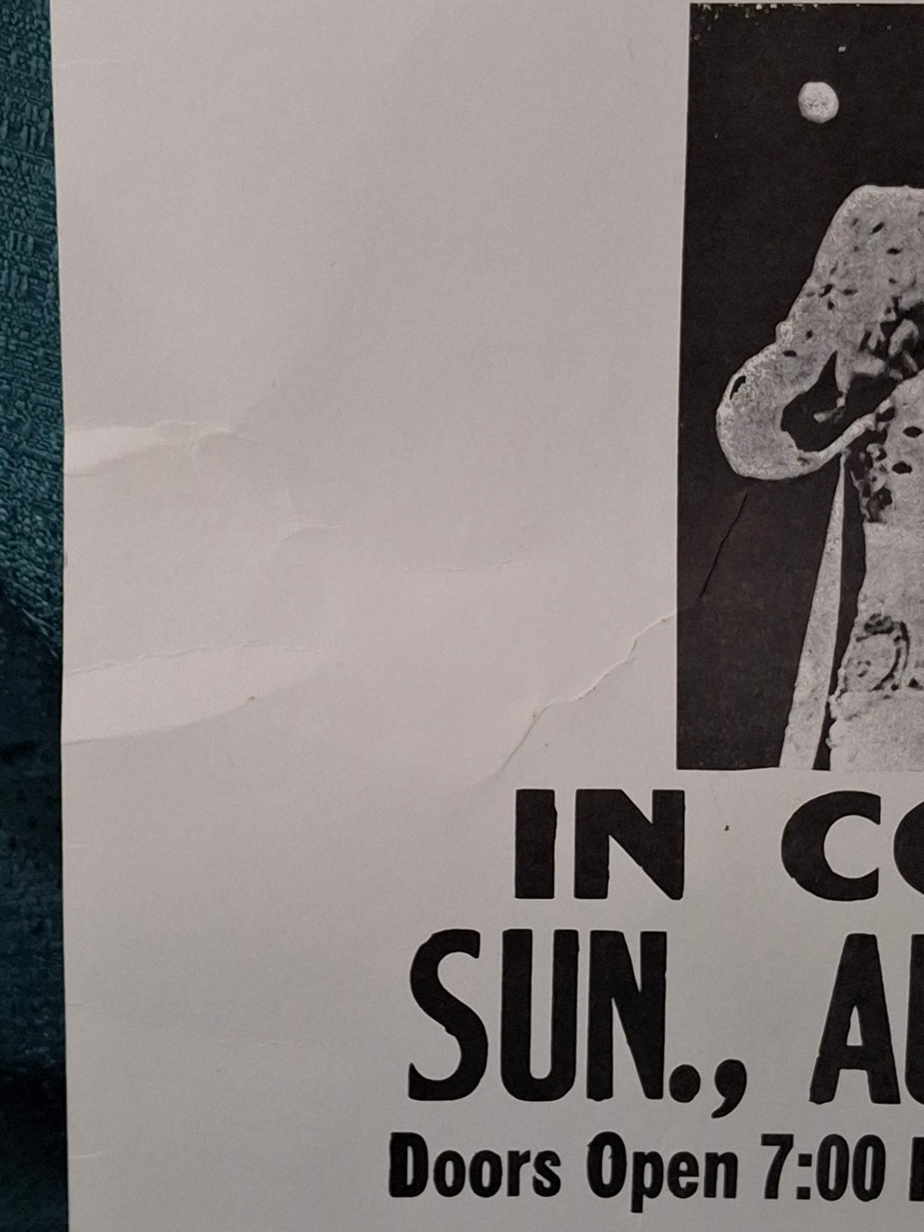VINTAGE Elvis Presley 1977 Hartford Civic Center Concert Poster - Phantom Tour