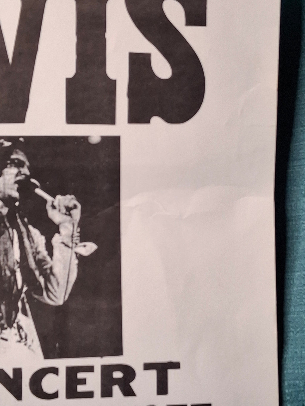 VINTAGE Elvis Presley 1977 Hartford Civic Center Concert Poster - Phantom Tour