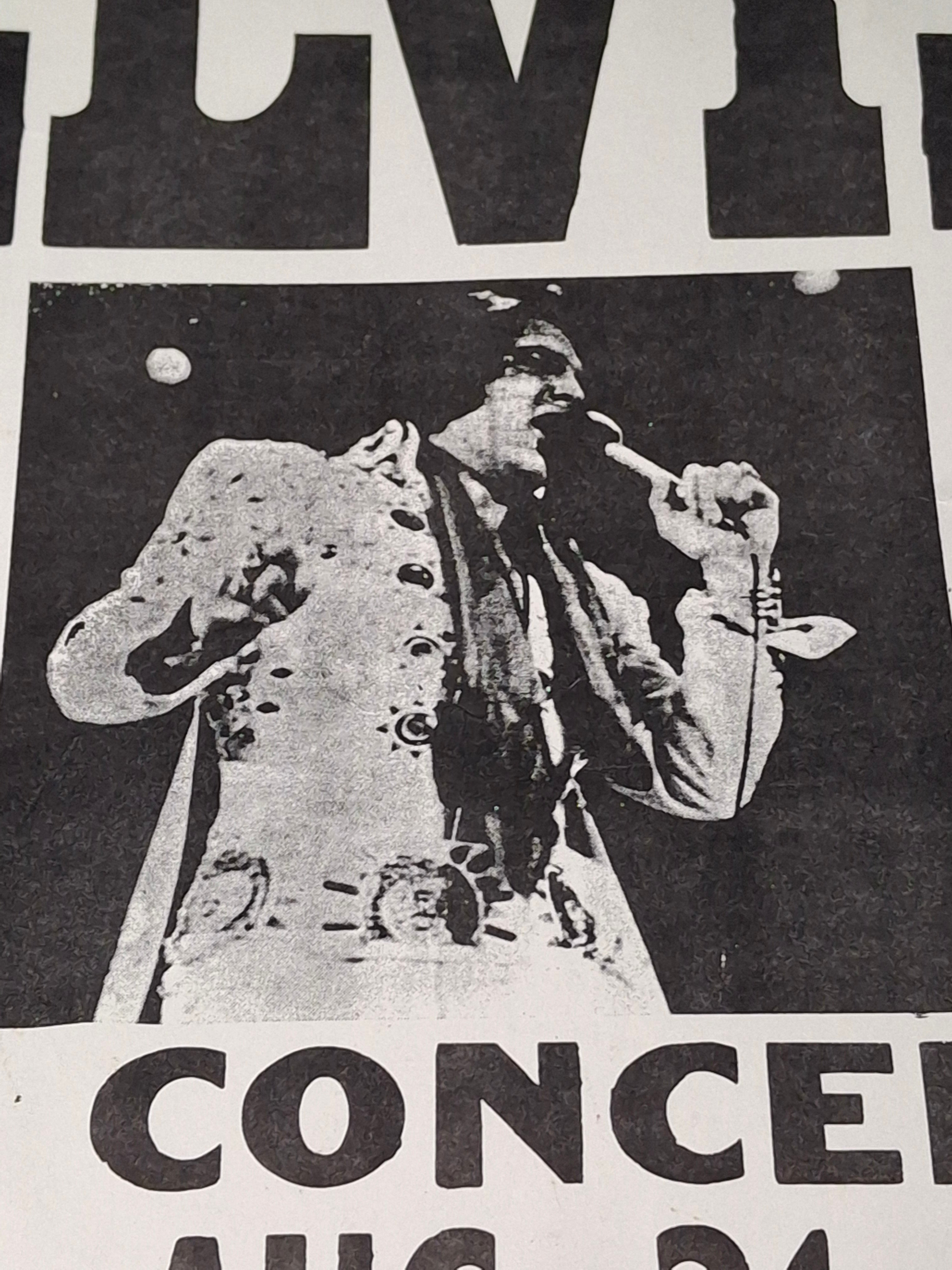 VINTAGE Elvis Presley 1977 Hartford Civic Center Concert Poster - Phantom Tour