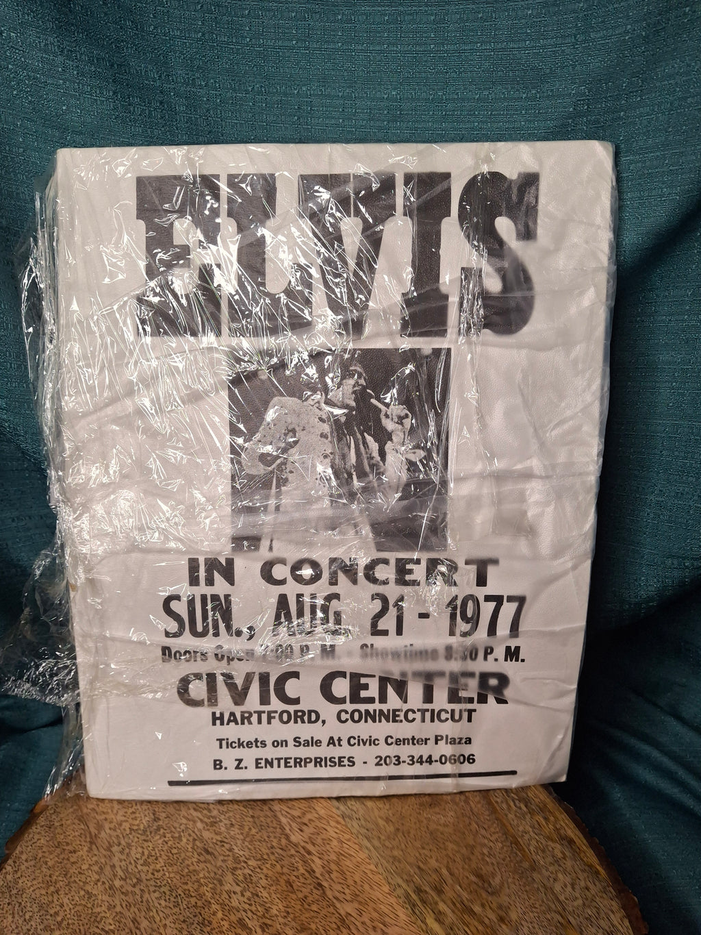 VINTAGE Elvis Presley 1977 Hartford Civic Center Concert Poster - Phantom Tour