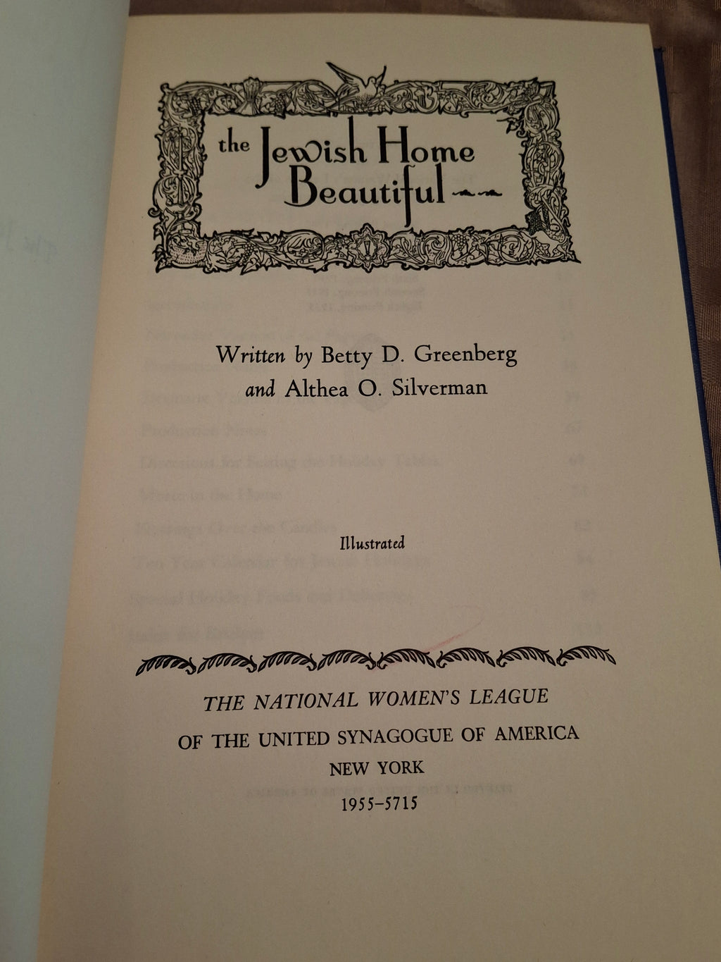 Vtg 1955 The Jewish Home Beautiful Hardcover Cookbook 8th Printing Greenberg Silverman Judaica