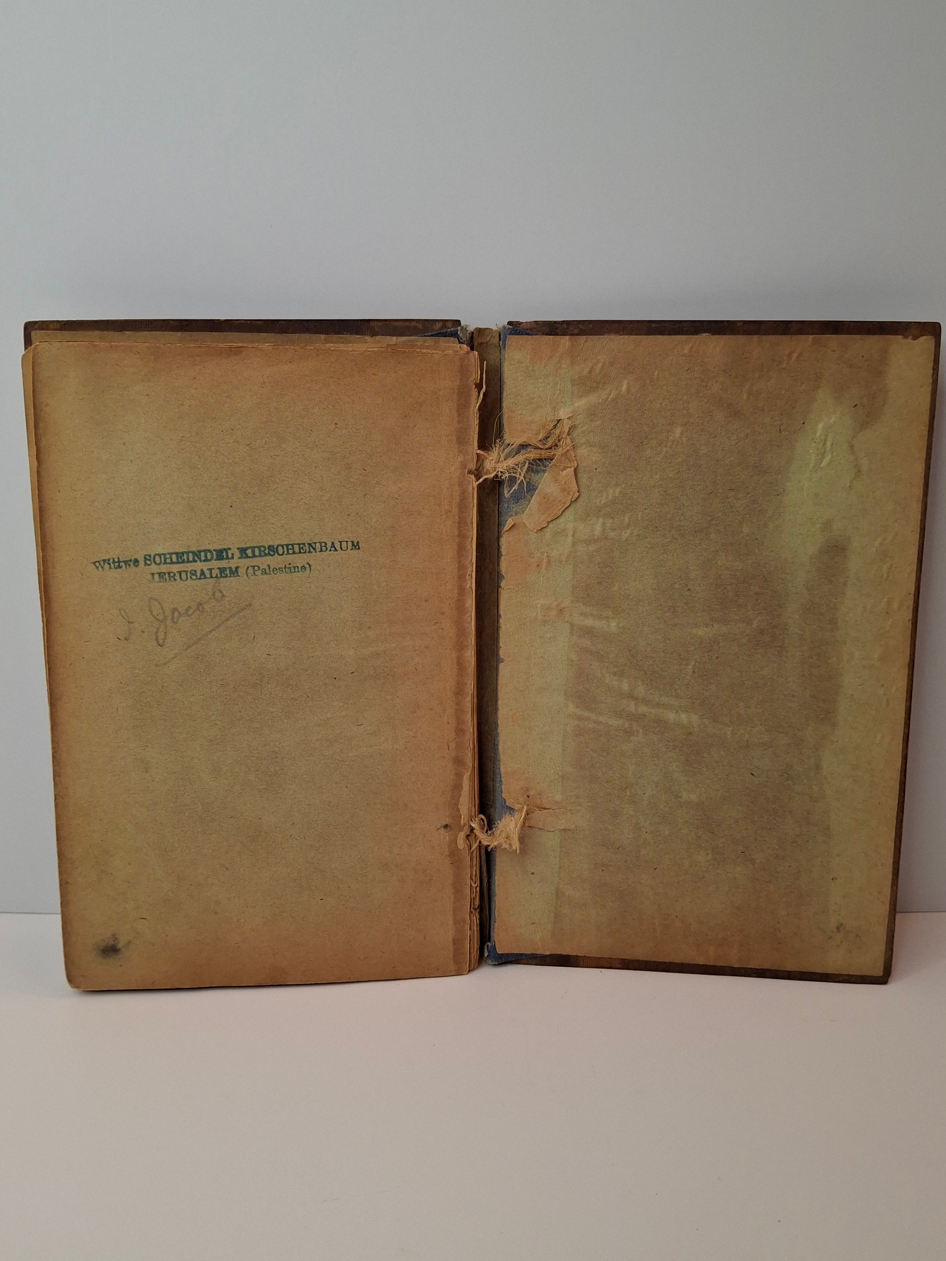 Rare 1897 Olive Wood Passover Haggadah Jerusalem Zuckerman Hebrew English Kirschenbaum