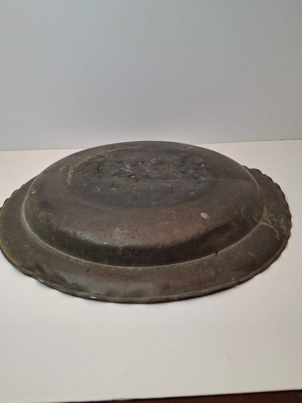 18th Century Continental Pewter Sukkot Festival Charger - Rare Sukkah Scene & Hebrew Calligraphy