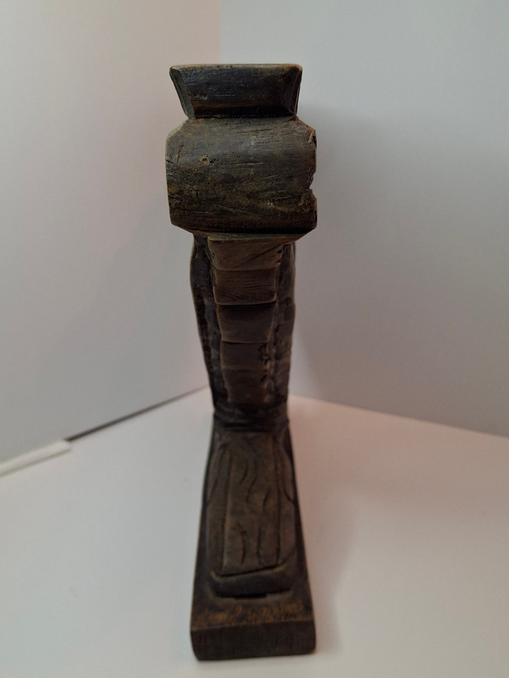 Vintage Hand Carved Wood Menorah High Relief Star of David Signed Sepe Judaica