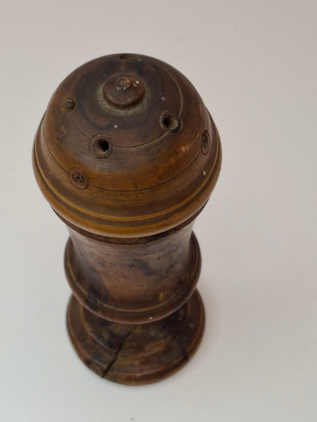 Antique Bezalel Jerusalem Olive Wood Spice Box Besamim Holder 1920s Palestine Era