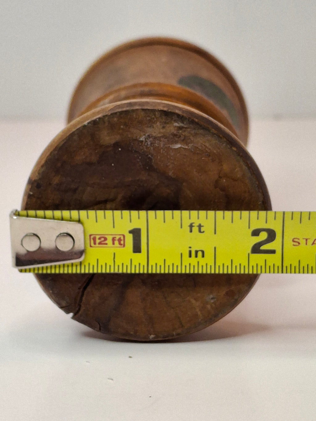 Antique Bezalel Jerusalem Olive Wood Spice Box Besamim Holder 1920s Palestine Era
