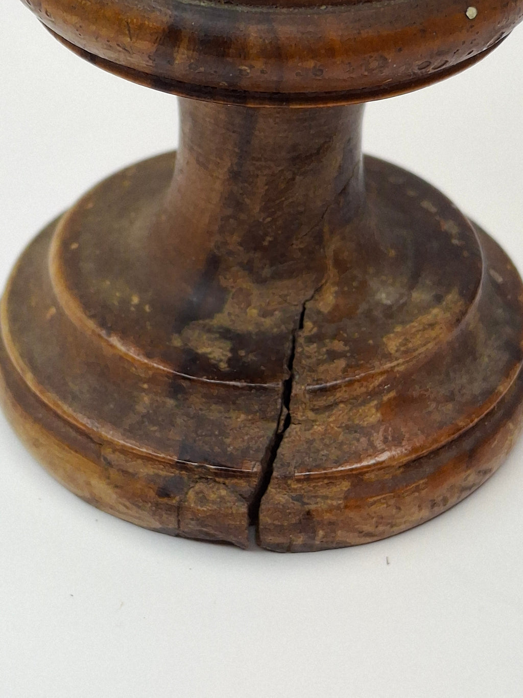 Antique Bezalel Jerusalem Olive Wood Spice Box Besamim Holder 1920s Palestine Era