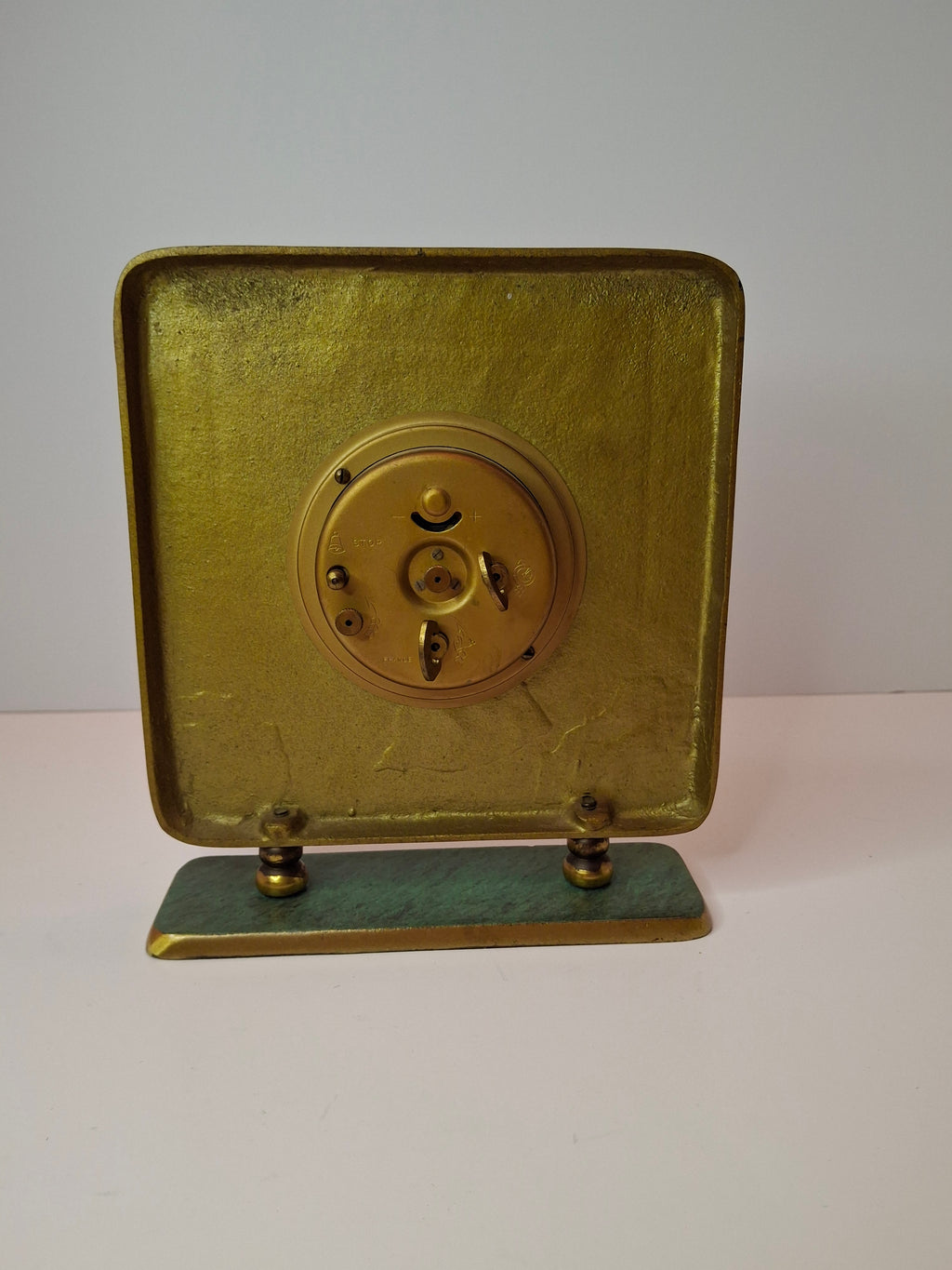 Vintage Bayard Fantasia Israel Brass Clock 12 Tribes of Israel Verdigris Judaica