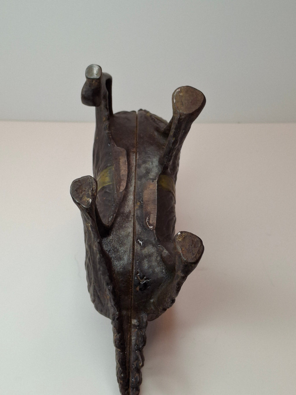 Antique A.C. Williams Cast Iron St. Bernard Dog with Pack Still Bank c. 1910