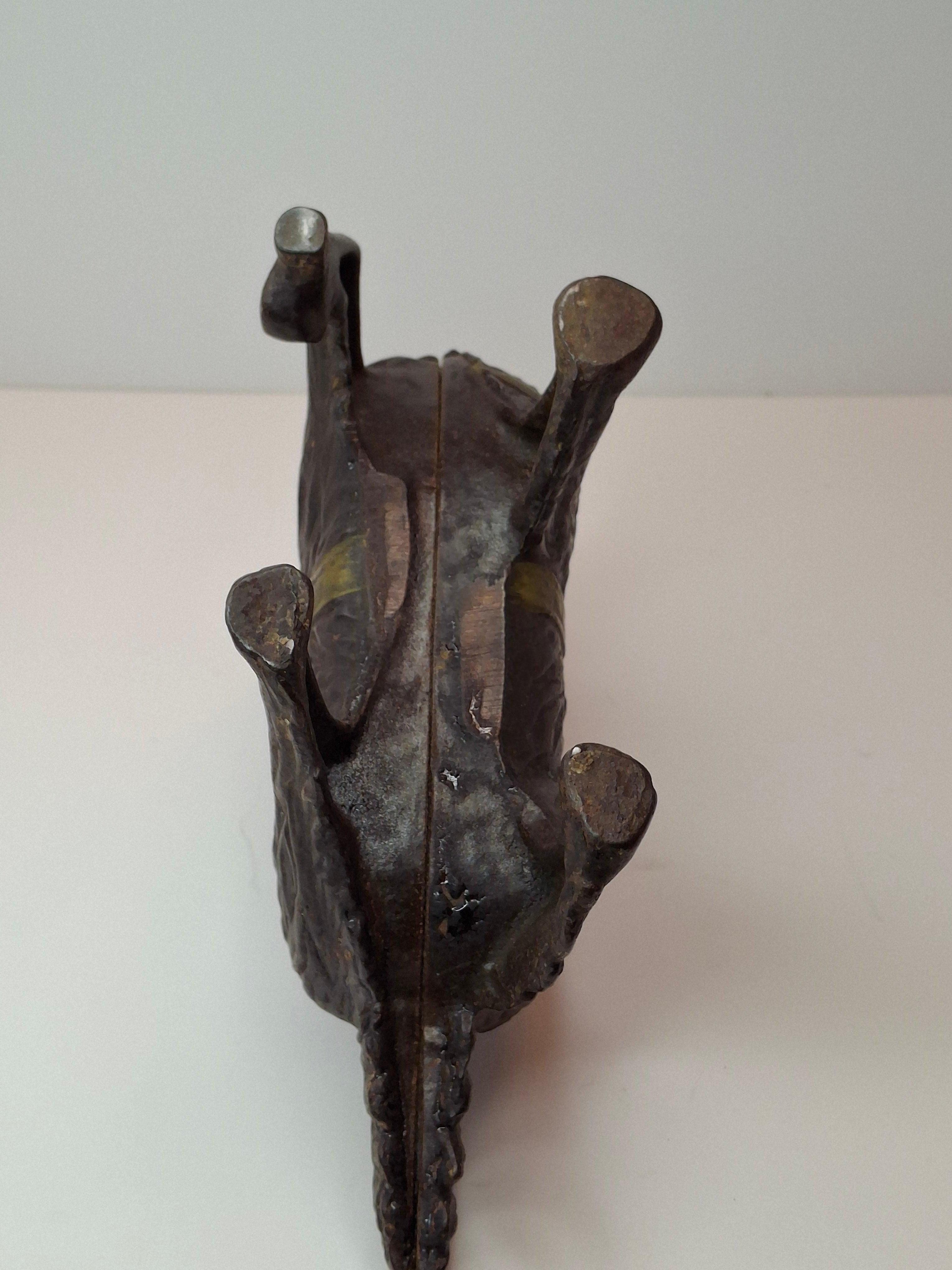 Antique A.C. Williams Cast Iron St. Bernard Dog with Pack Still Bank c. 1910