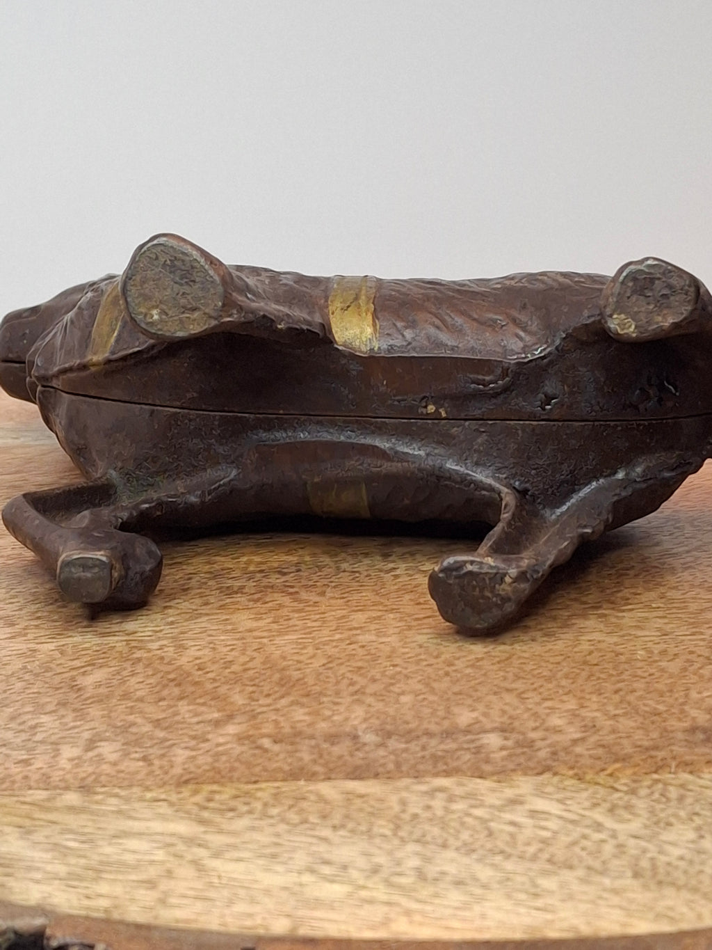 Antique A.C. Williams Cast Iron St. Bernard Dog with Pack Still Bank c. 1910