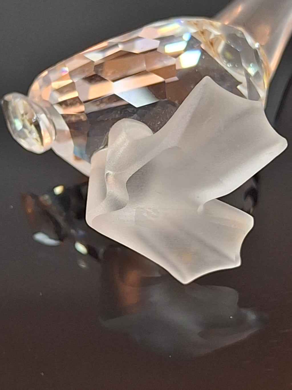 Retired Swarovski Crystal Mother Goose Figurine - Frosted Feet & Beak - 7613 NR 000 001 - Austria