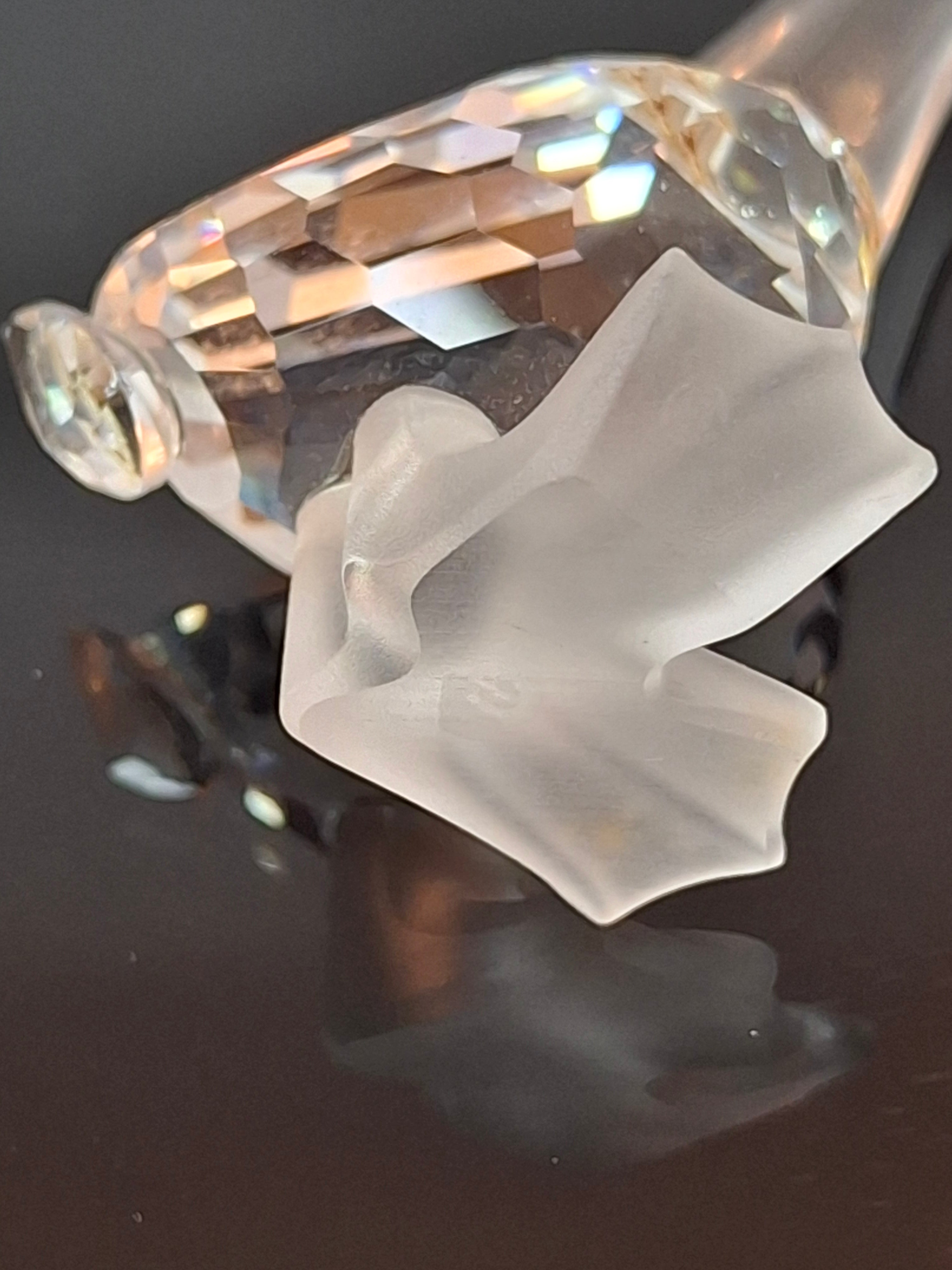 Retired Swarovski Crystal Mother Goose Figurine - Frosted Feet & Beak - 7613 NR 000 001 - Austria