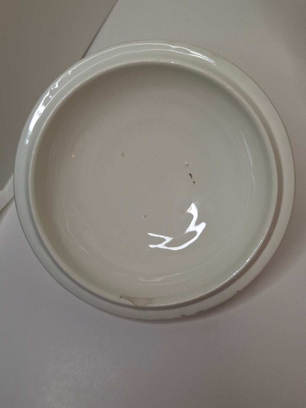 Antique Johnson Bros England Slop Jar Chamber Pot & Lid Victorian Floral Gold 12.5"