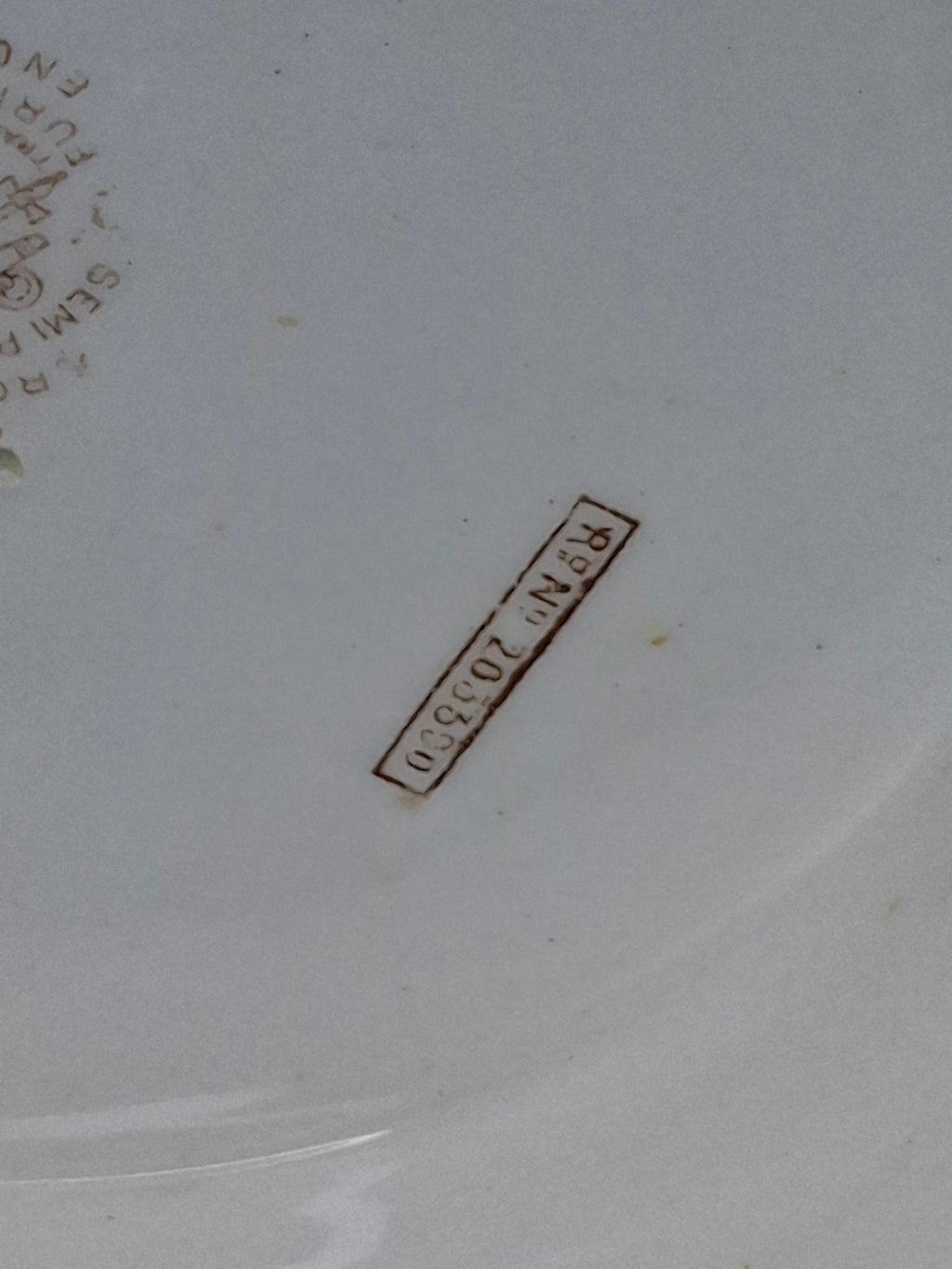 Antique Furnivals Rustic Punch Bowl 1893 Royal Semi Porcelain Brown Transferware 16"