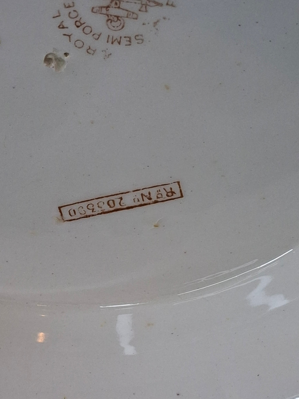 Antique Furnivals Rustic Punch Bowl 1893 Royal Semi Porcelain Brown Transferware 16"