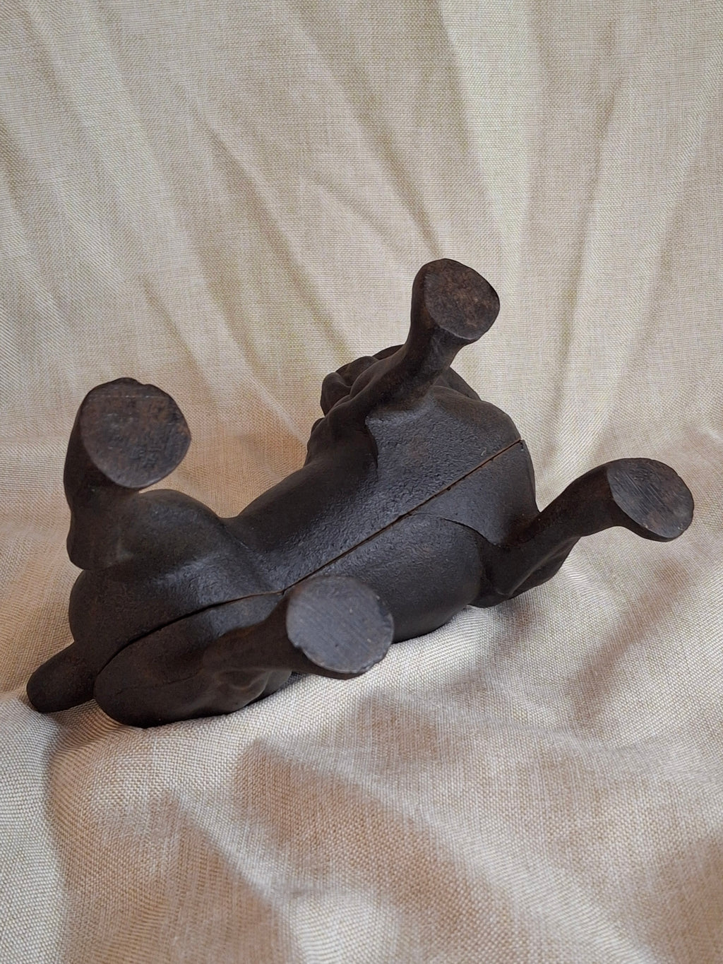 Antique Hubley Cast Iron Standing Bulldog Penny Bank No. 826 c. 1910 - 5.5" Tall