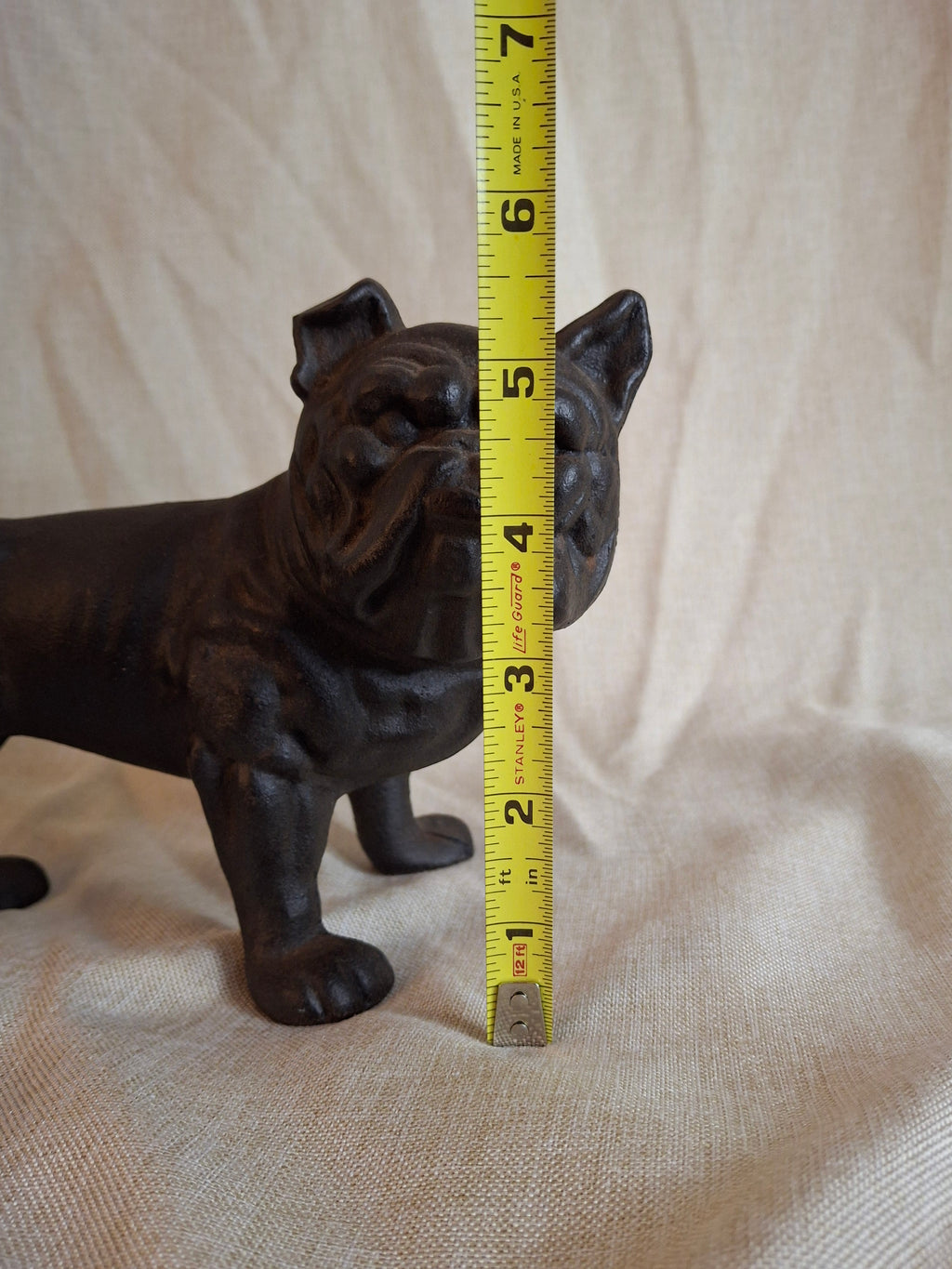 Antique Hubley Cast Iron Standing Bulldog Penny Bank No. 826 c. 1910 - 5.5" Tall