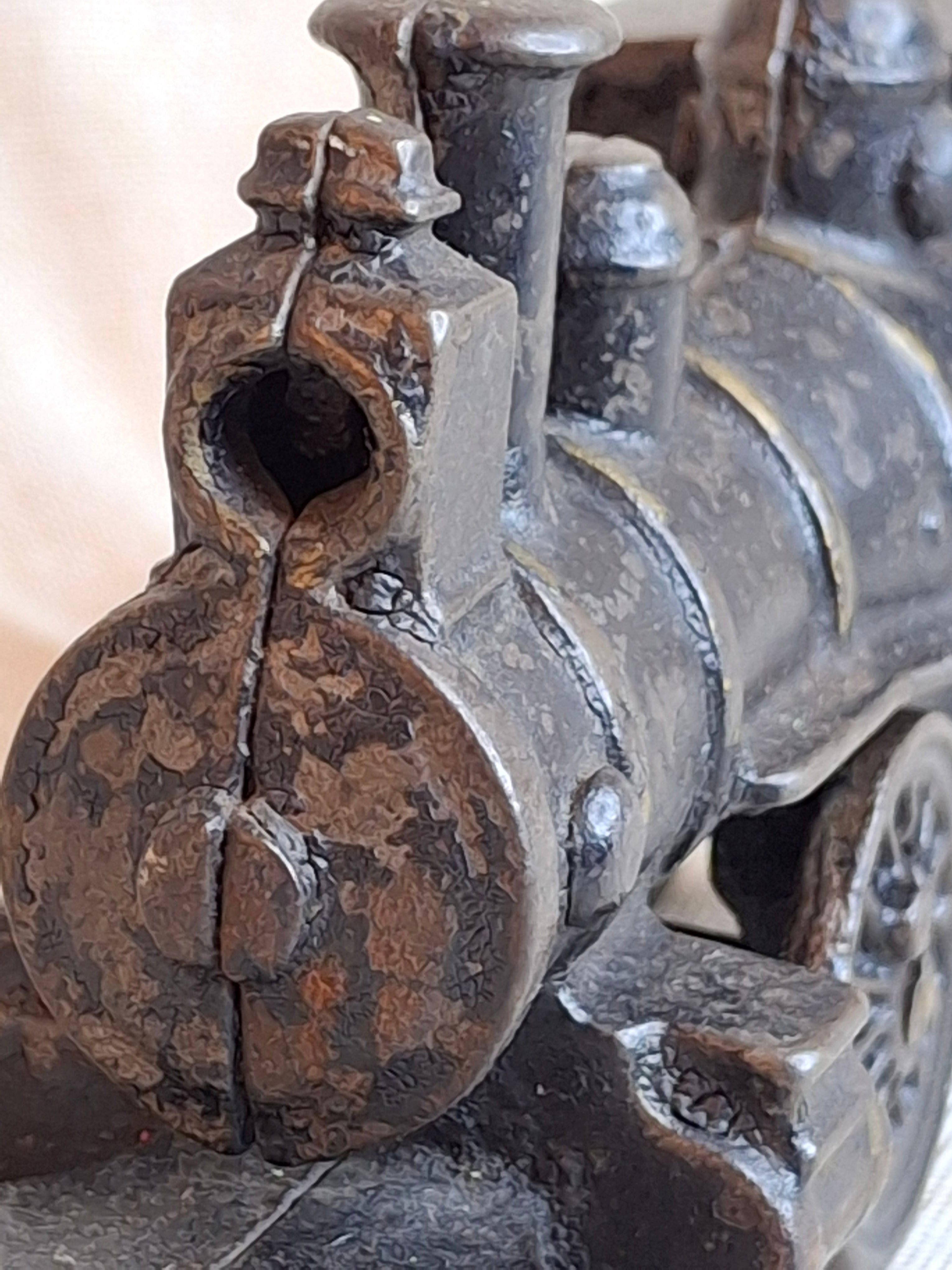 Antique Wilkins Cast Iron Floor Train Locomotive Circa 1895-1905 Keene NH 7"