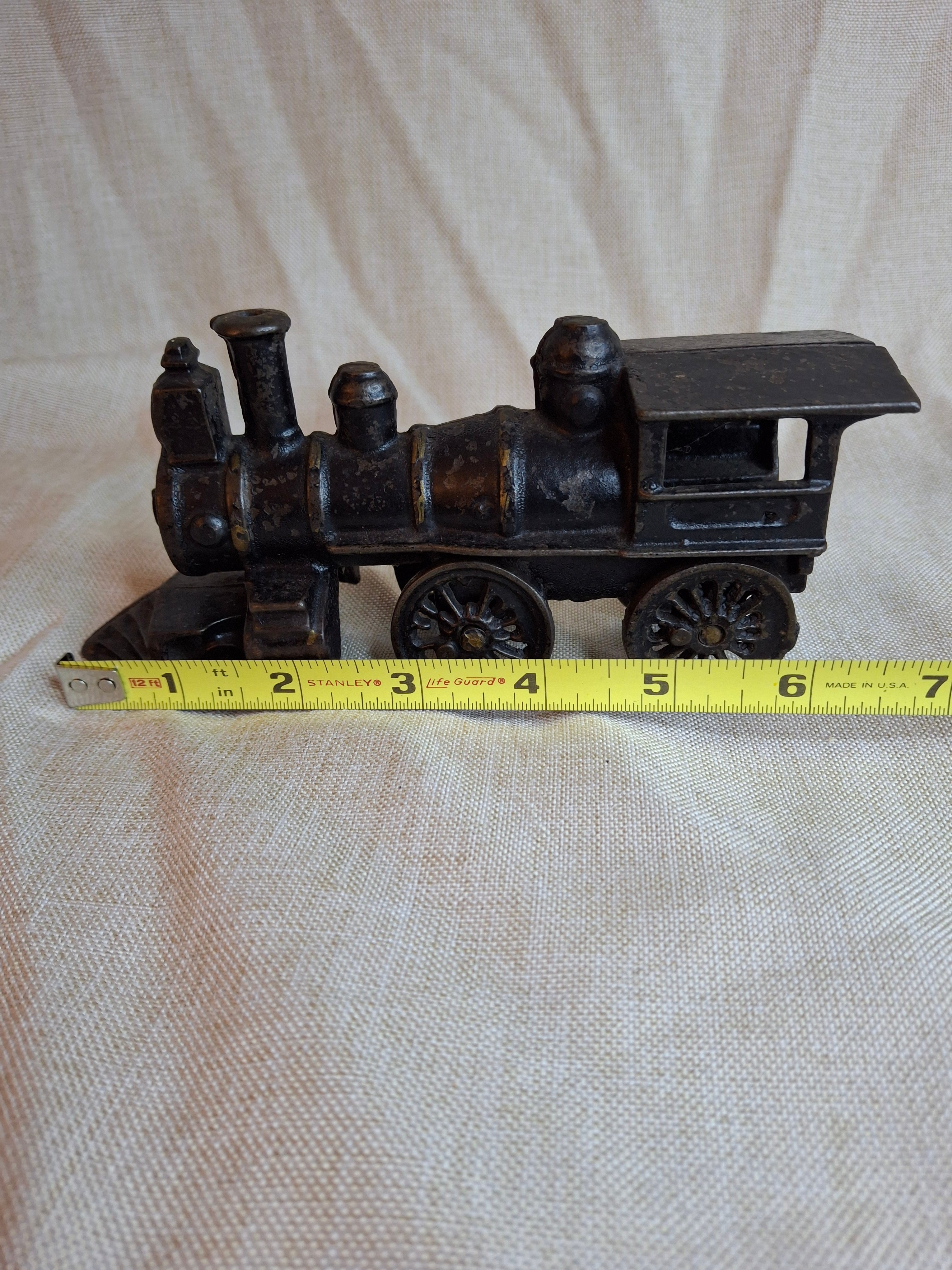 Antique Wilkins Cast Iron Floor Train Locomotive Circa 1895-1905 Keene NH 7"
