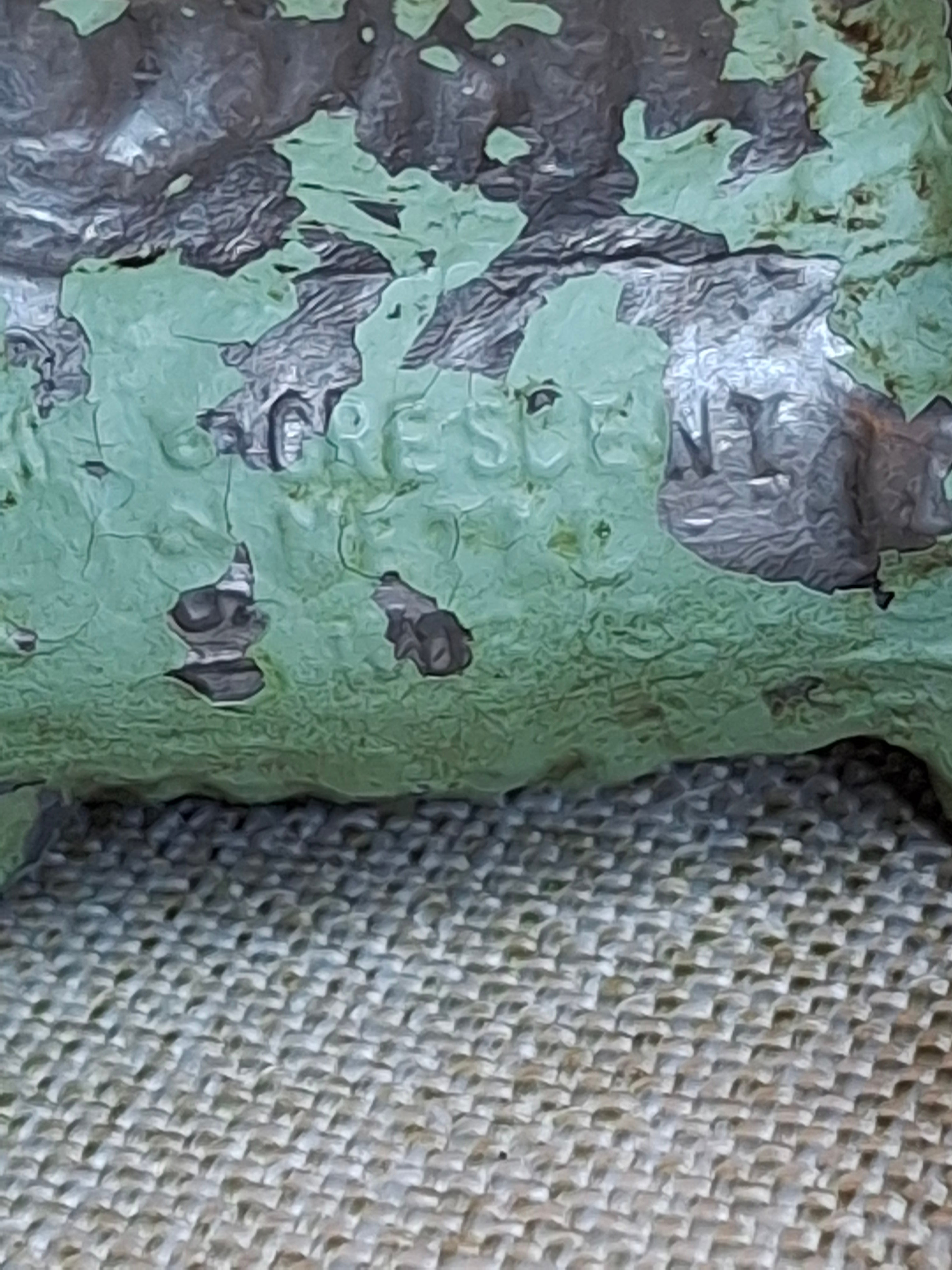 Antique Crescent Metal Works Cast Iron Scotty Dog Figurine Green Paint 1930s PA