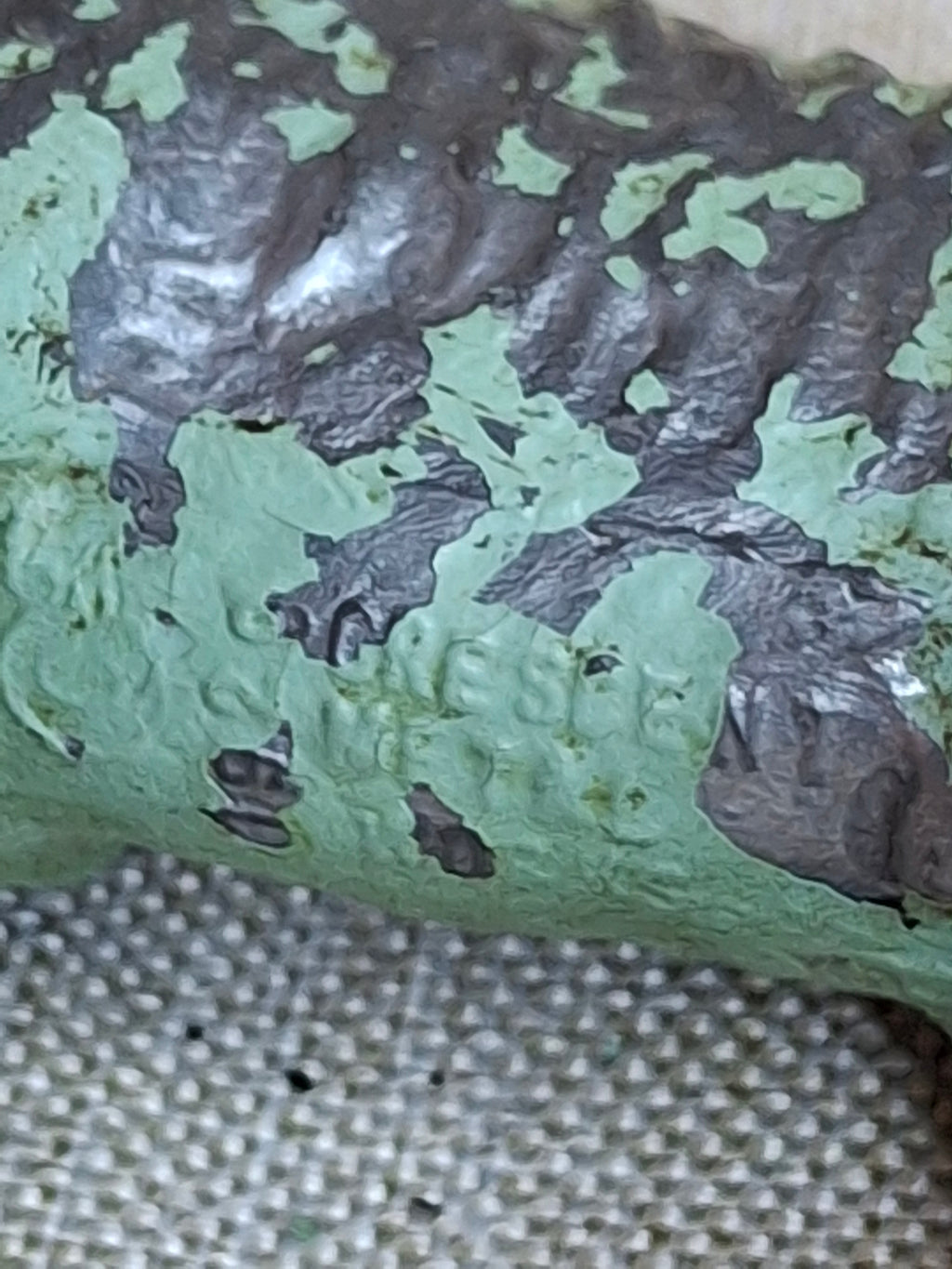 Antique Crescent Metal Works Cast Iron Scotty Dog Figurine Green Paint 1930s PA