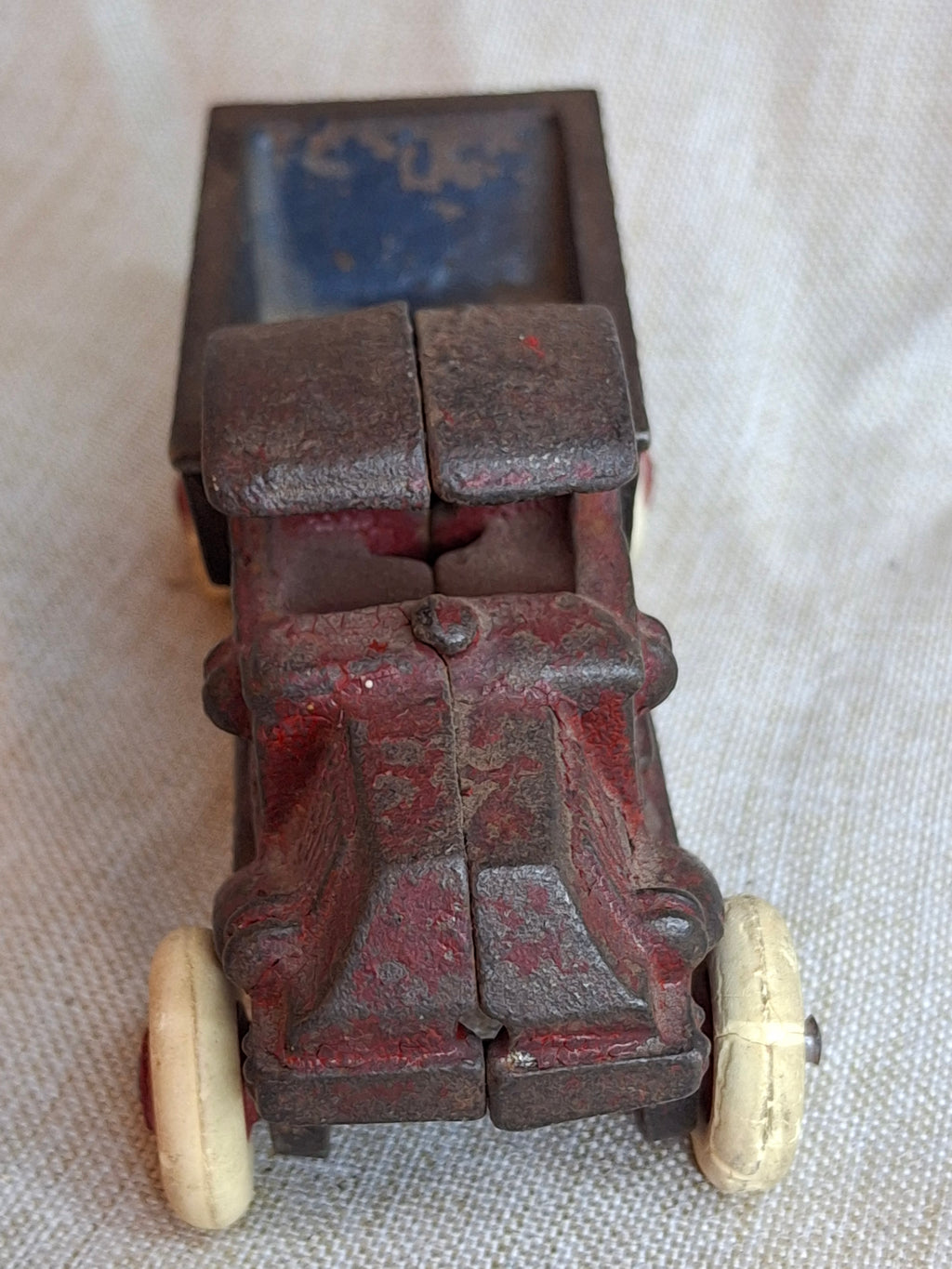 Rare 1920s Champion Cast Iron Mack C-Cab Dump Truck - Original Paint & White Tires
