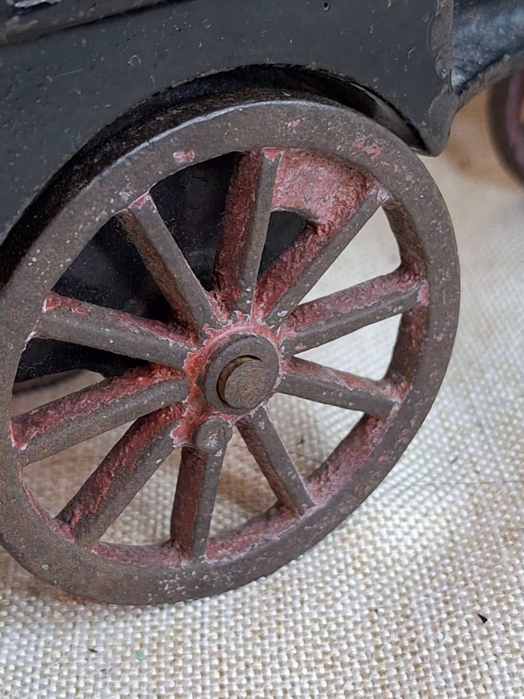 Antique 1880 W.S. Reed Cast Iron Locomotive Toy – Original Paint & Patina – 6.5”
