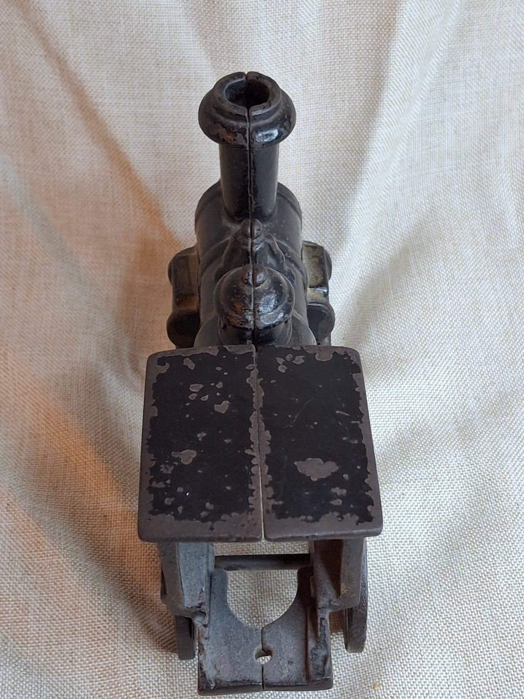Antique 1880 W.S. Reed Cast Iron Locomotive Toy – Original Paint & Patina – 6.5”