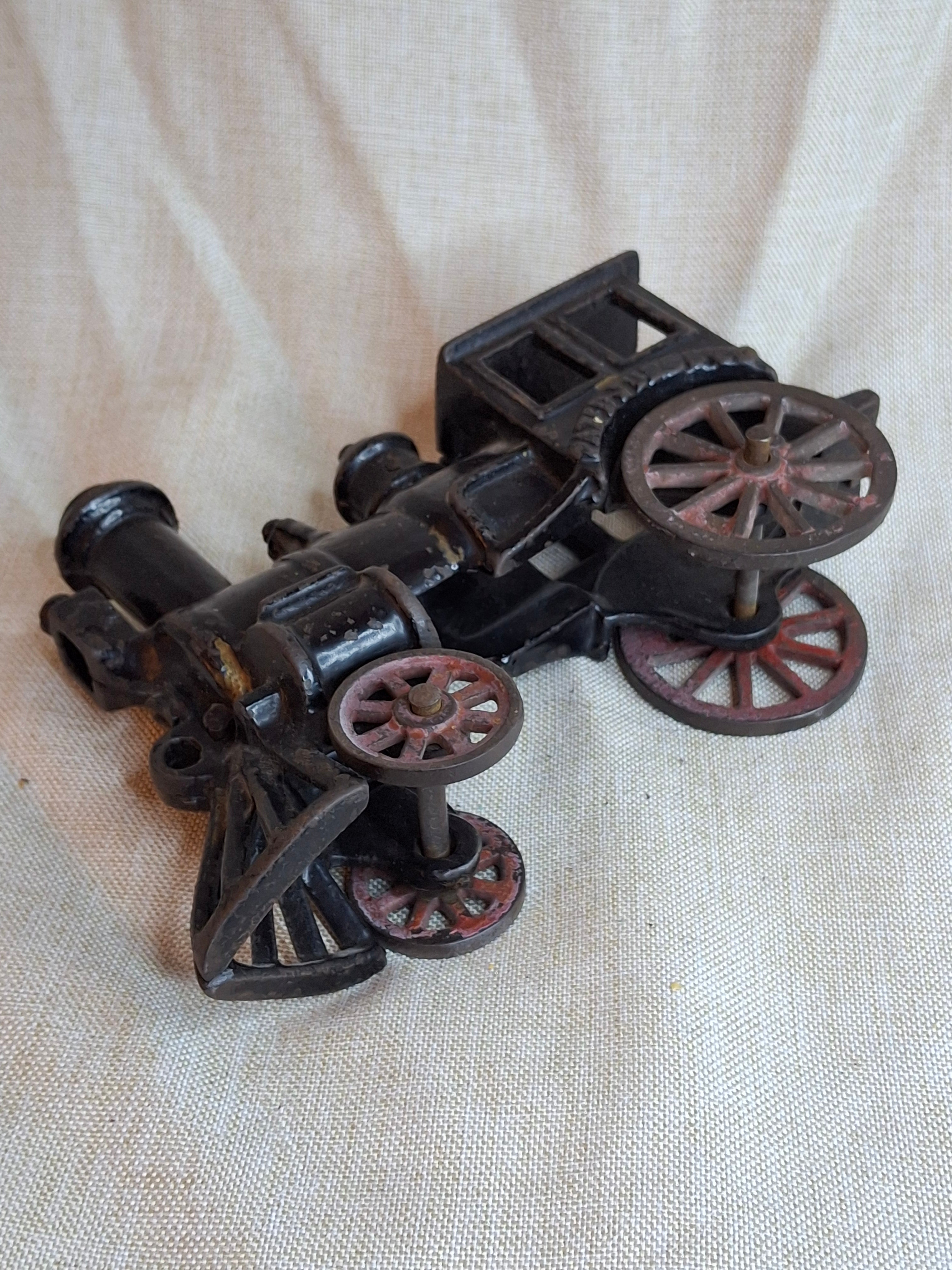 Antique 1880 W.S. Reed Cast Iron Locomotive Toy – Original Paint & Patina – 6.5”