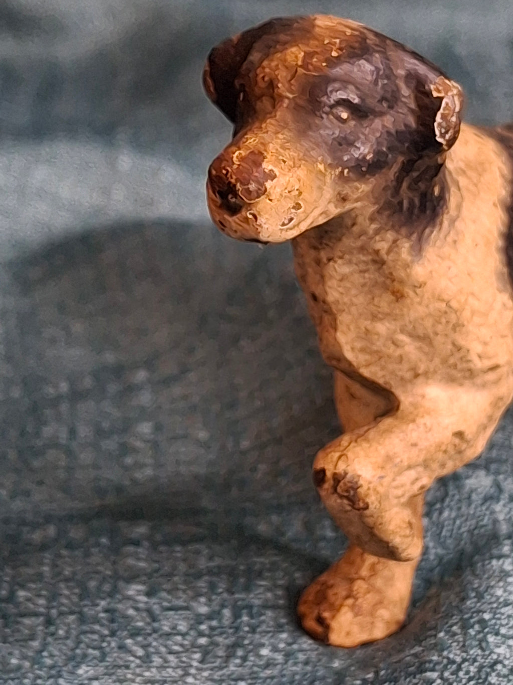 Antique Hubley Cast Iron English Setter Pointer Dog Figurine Original Paint 4”