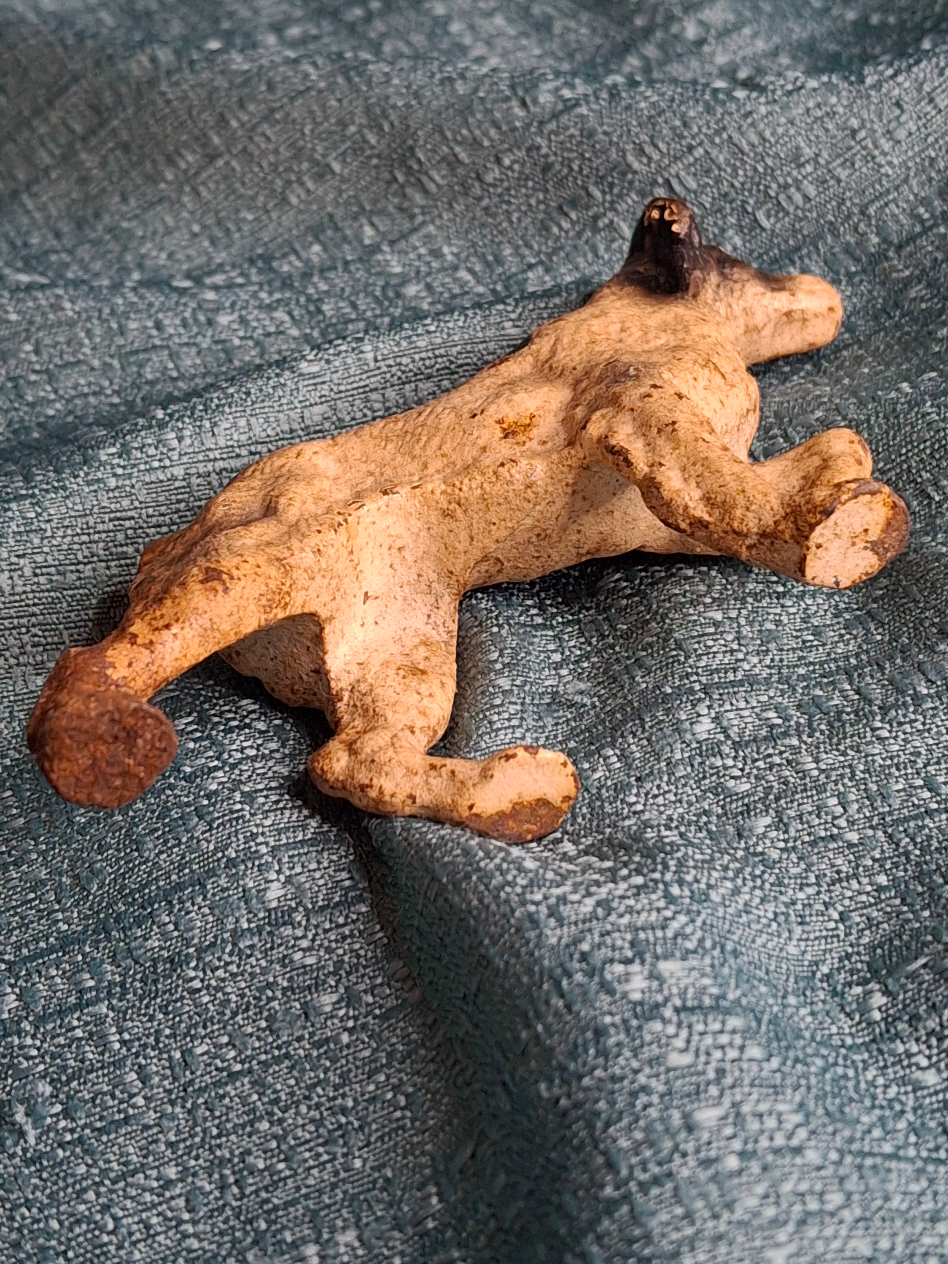 Antique Hubley Cast Iron English Setter Pointer Dog Figurine Original Paint 4”