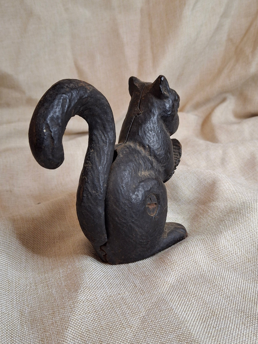 Antique Hubley Cast Iron Squirrel Nutcracker - Heavy Figural Metalware - Circa 1910
