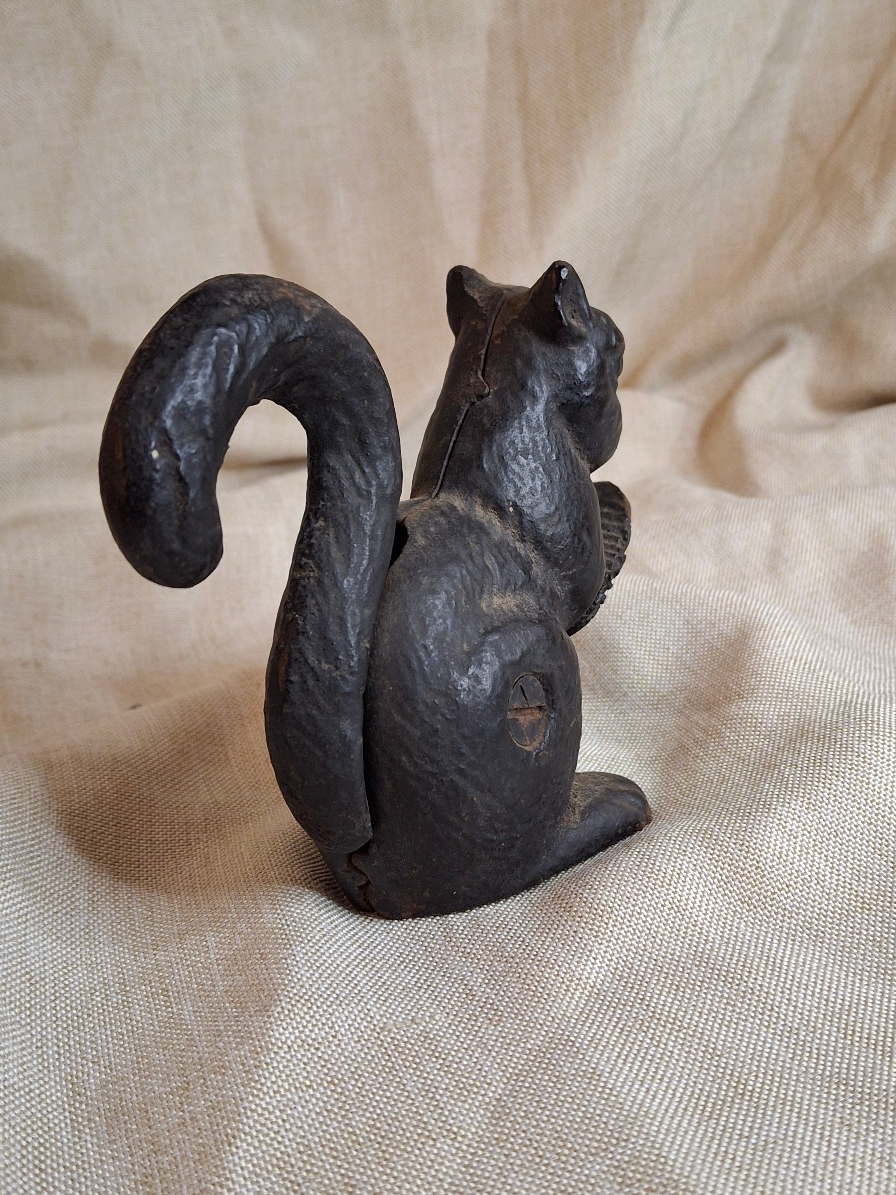 Antique Hubley Cast Iron Squirrel Nutcracker - Heavy Figural Metalware - Circa 1910
