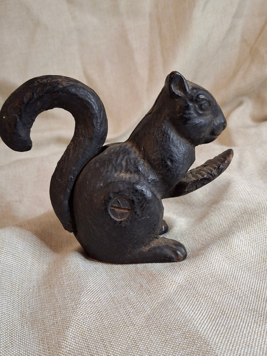 Antique Hubley Cast Iron Squirrel Nutcracker - Heavy Figural Metalware - Circa 1910