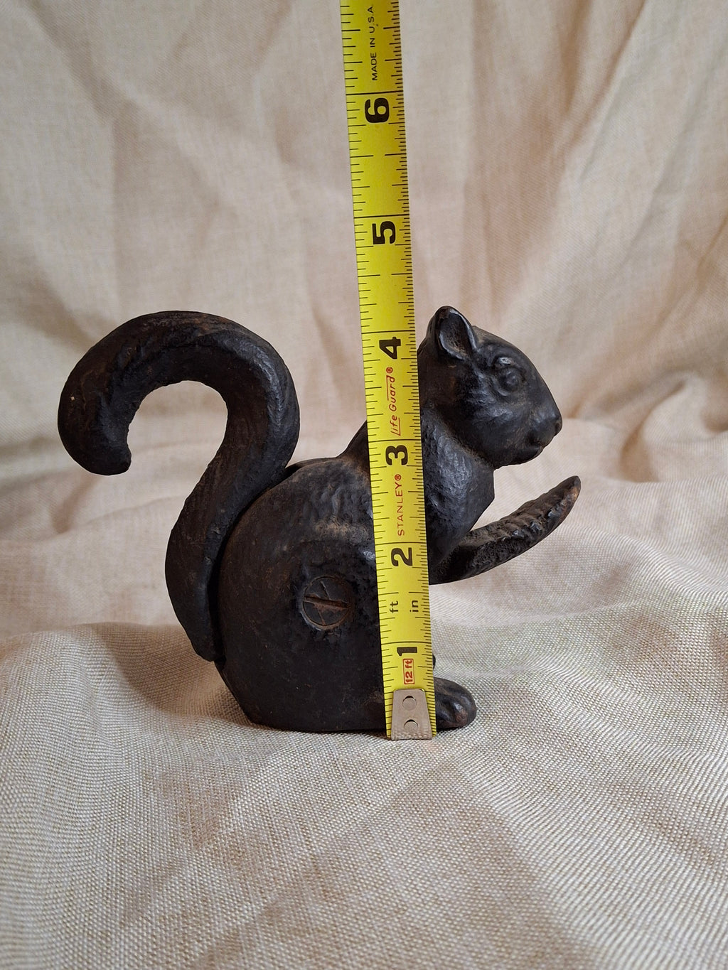 Antique Hubley Cast Iron Squirrel Nutcracker - Heavy Figural Metalware - Circa 1910