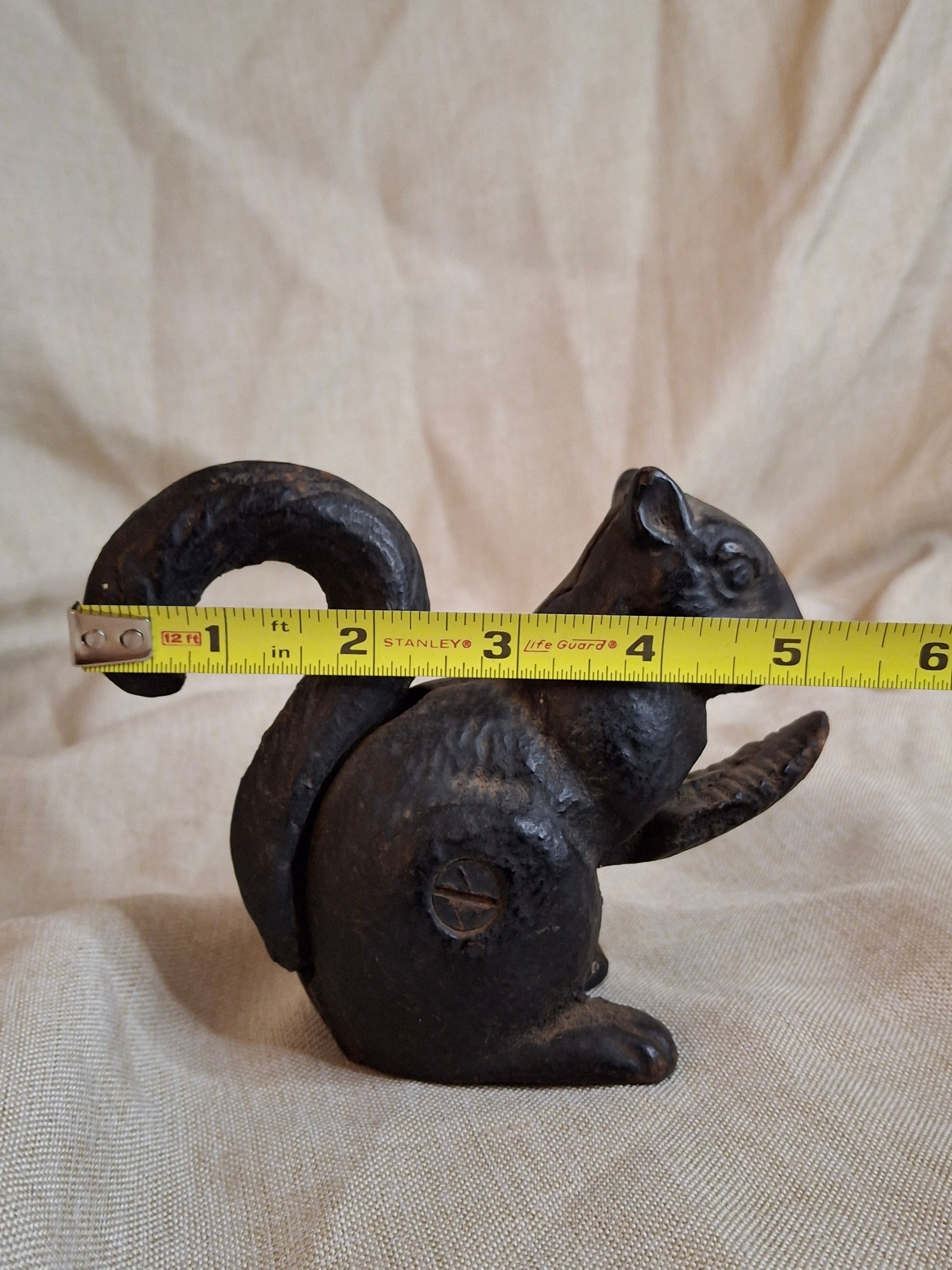 Antique Hubley Cast Iron Squirrel Nutcracker - Heavy Figural Metalware - Circa 1910