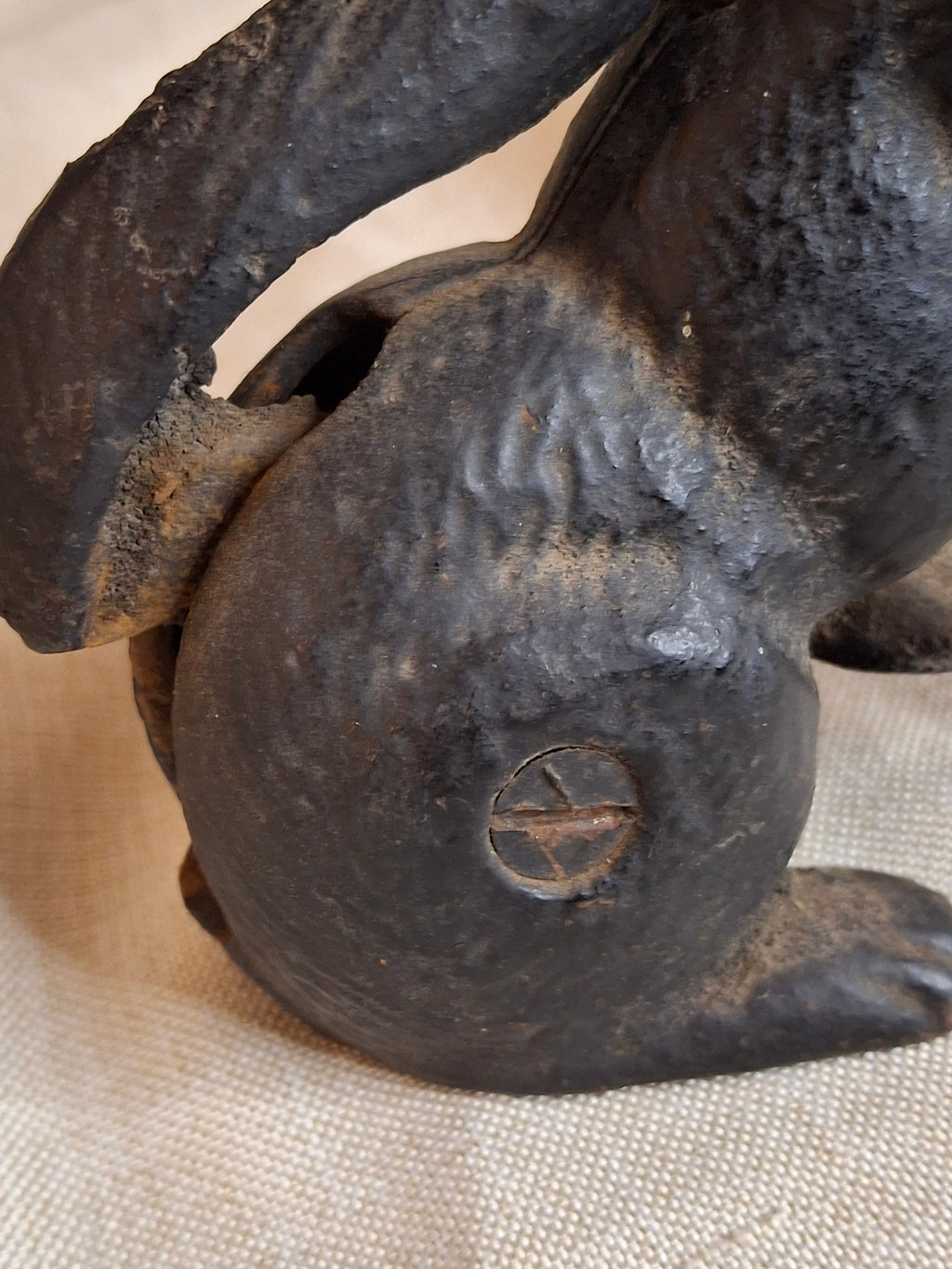 Antique Hubley Cast Iron Squirrel Nutcracker - Heavy Figural Metalware - Circa 1910