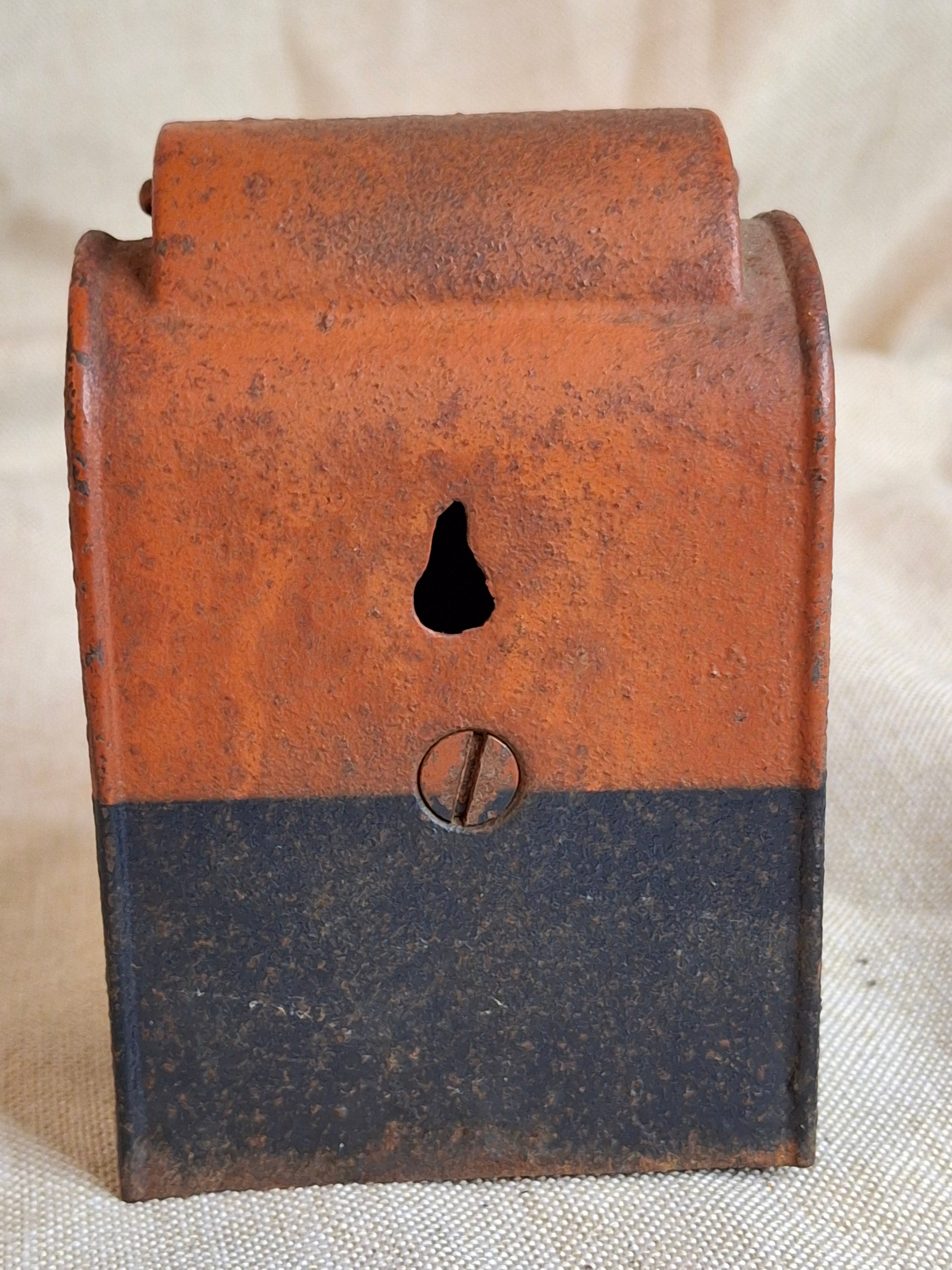 Antique Kenton Cast Iron U.S. Mail Still Bank No. Reading MA Red Black 1912-1931