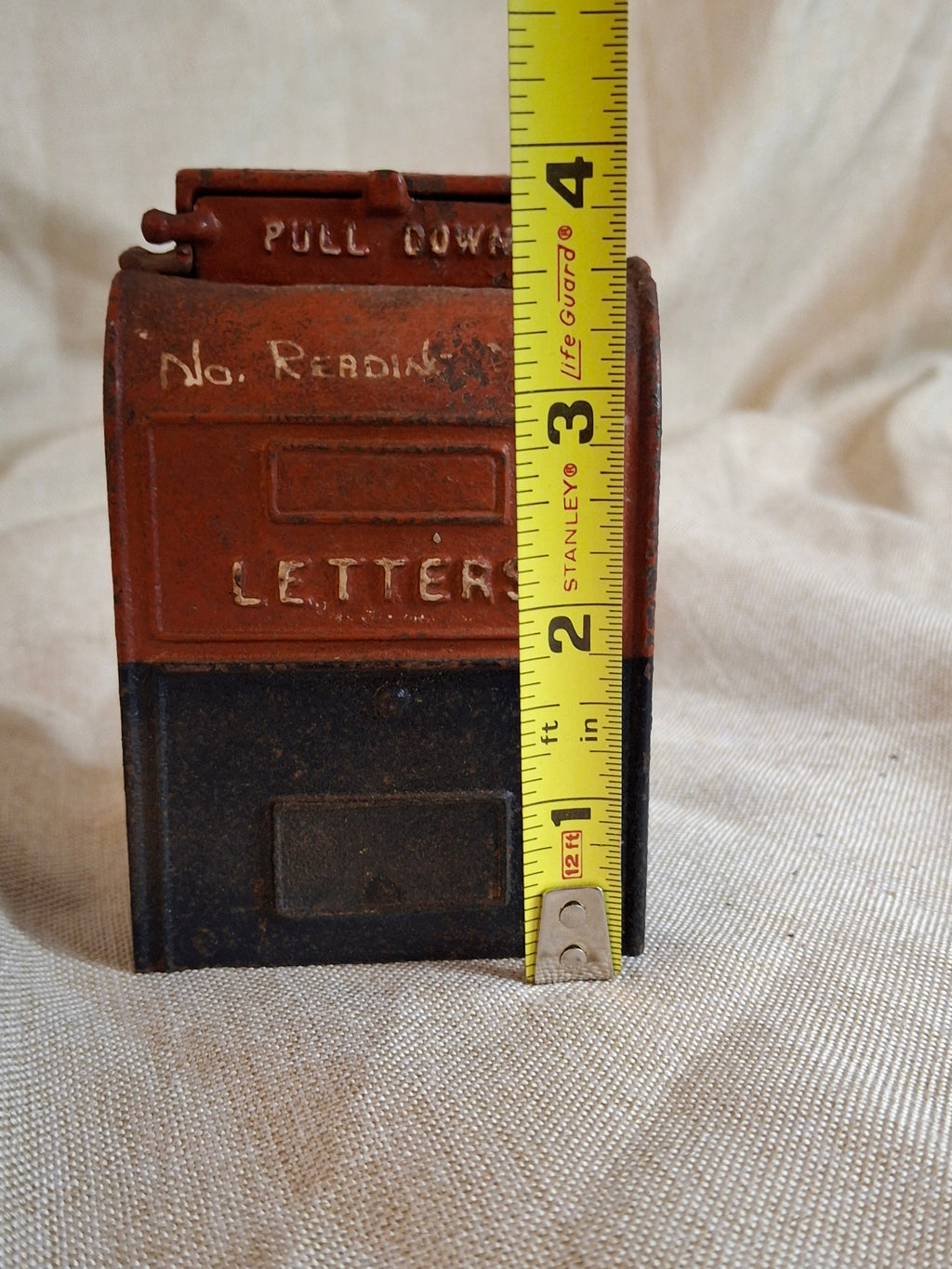 Antique Kenton Cast Iron U.S. Mail Still Bank No. Reading MA Red Black 1912-1931