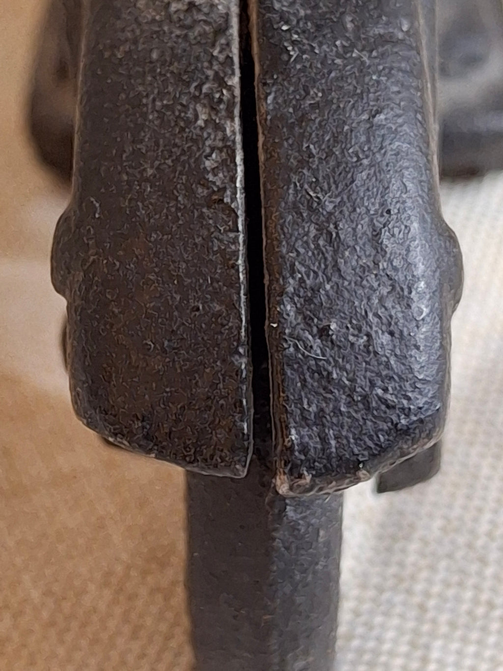 Antique 1930s Hubley Champion Cast Iron Police Motorcycle Toy – Black Patina 6"