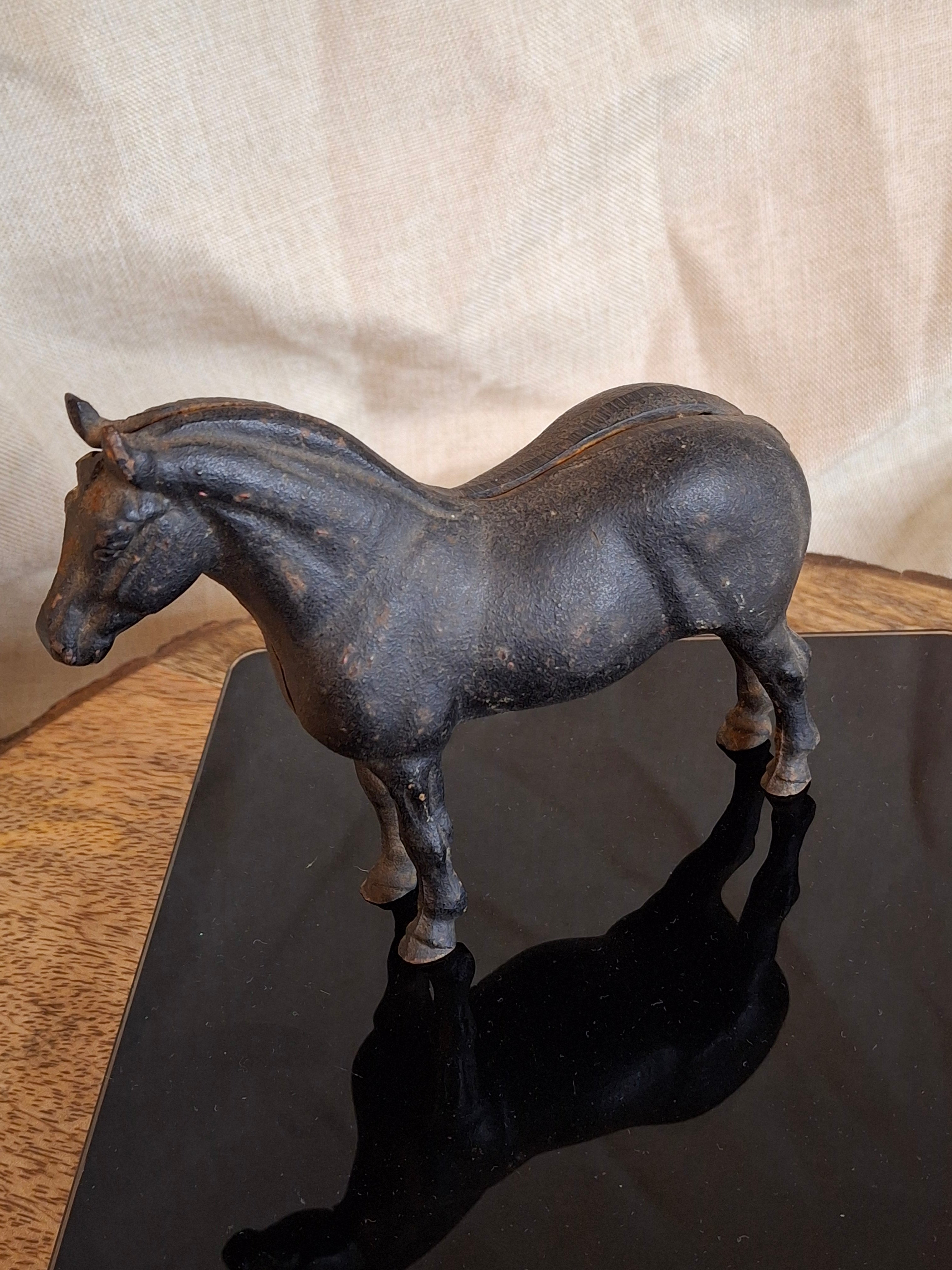 Antique Cast Iron Horse Still Bank Grey Iron Casting Co. Circa 1928 Moore #507