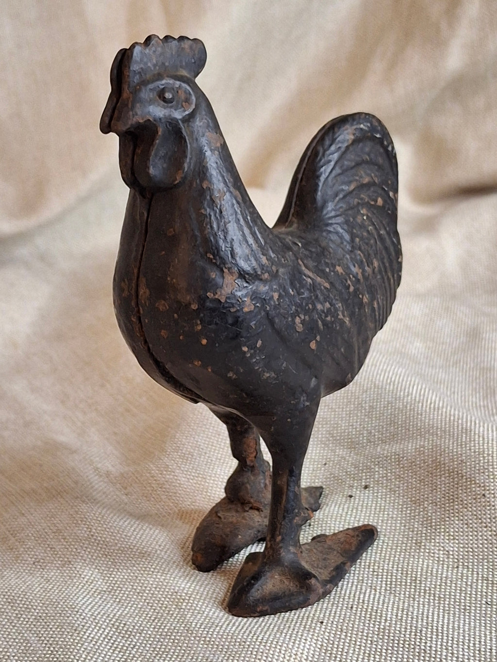 Antique A.C. Williams Cast Iron Rooster Still Bank - Standing Chicken - Original C. 1910