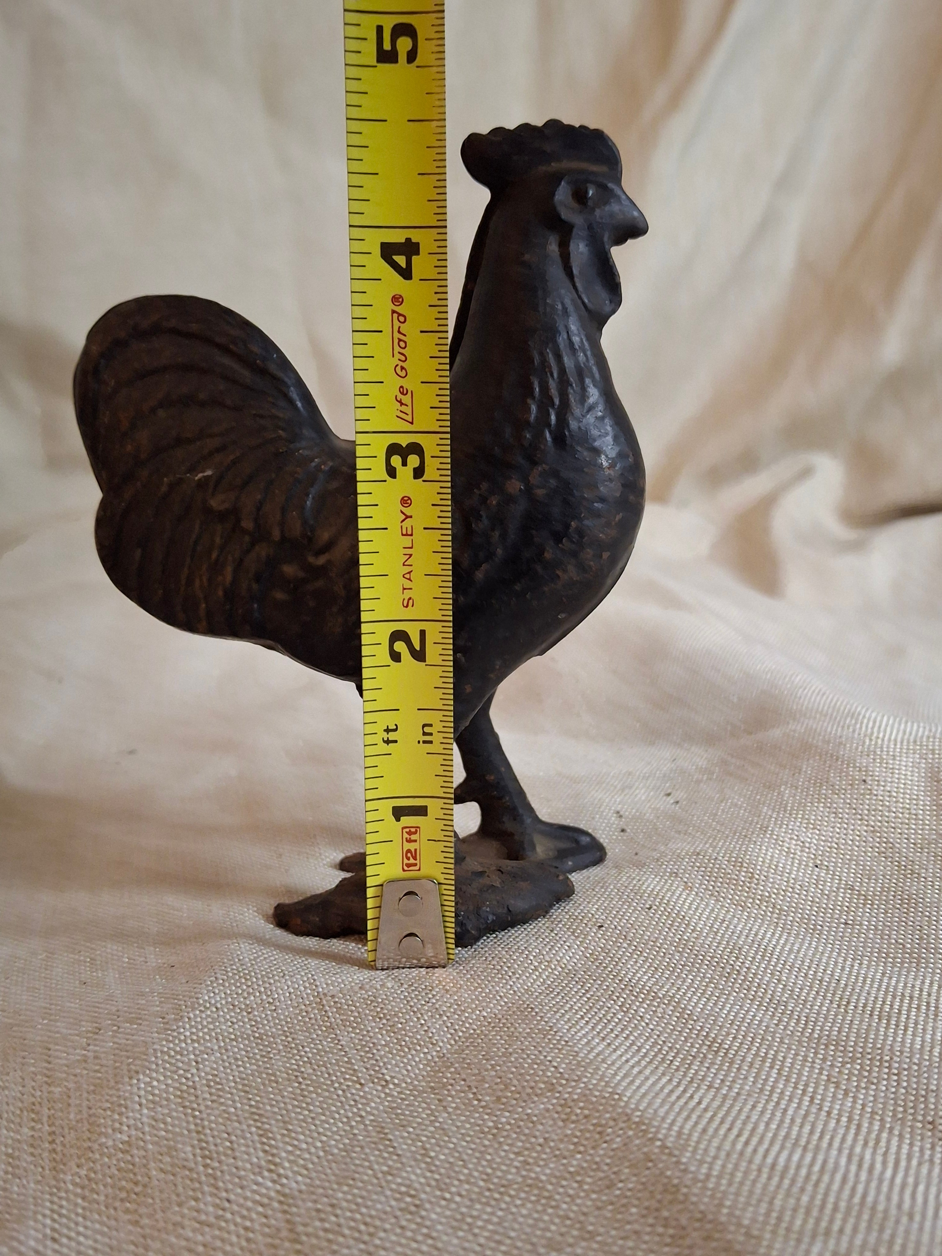 Antique A.C. Williams Cast Iron Rooster Still Bank - Standing Chicken - Original C. 1910