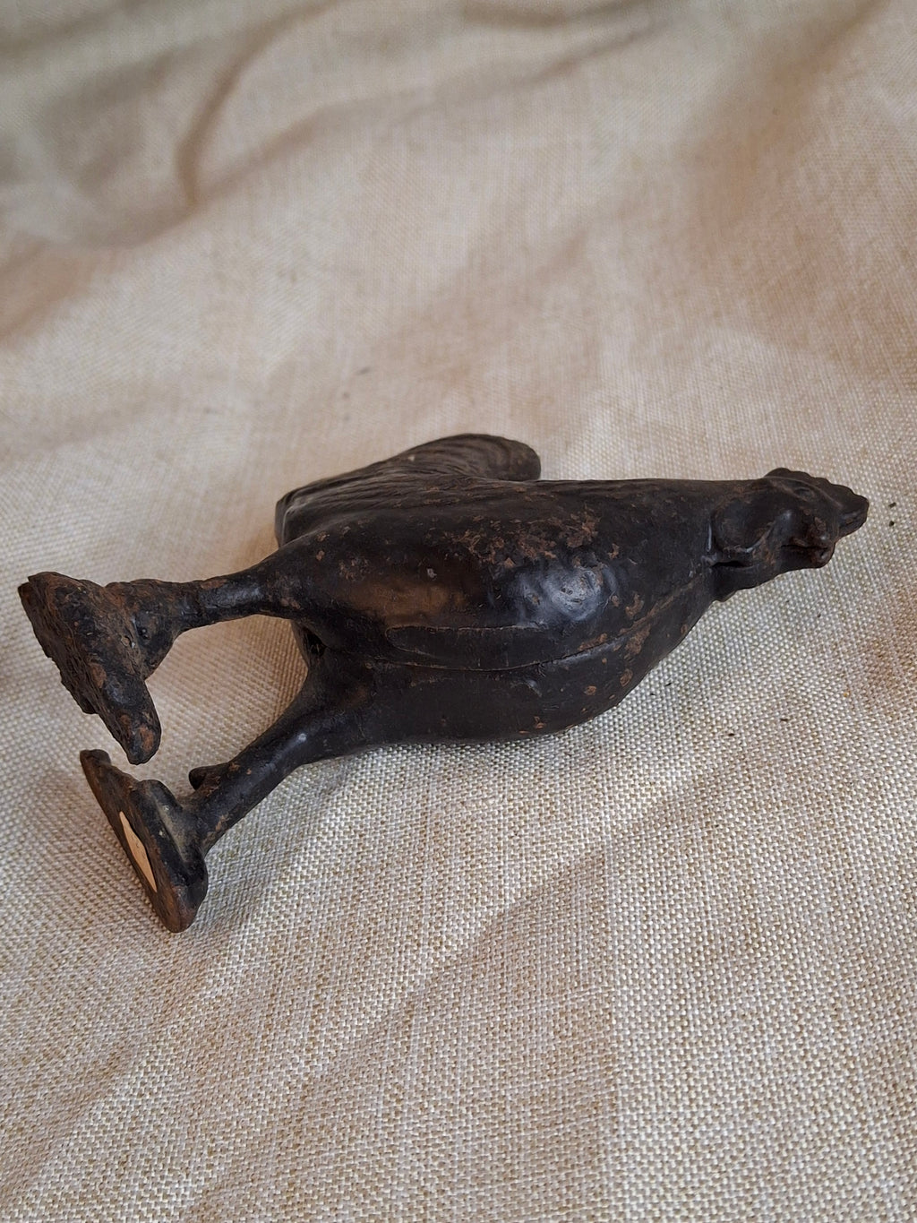 Antique A.C. Williams Cast Iron Rooster Still Bank - Standing Chicken - Original C. 1910