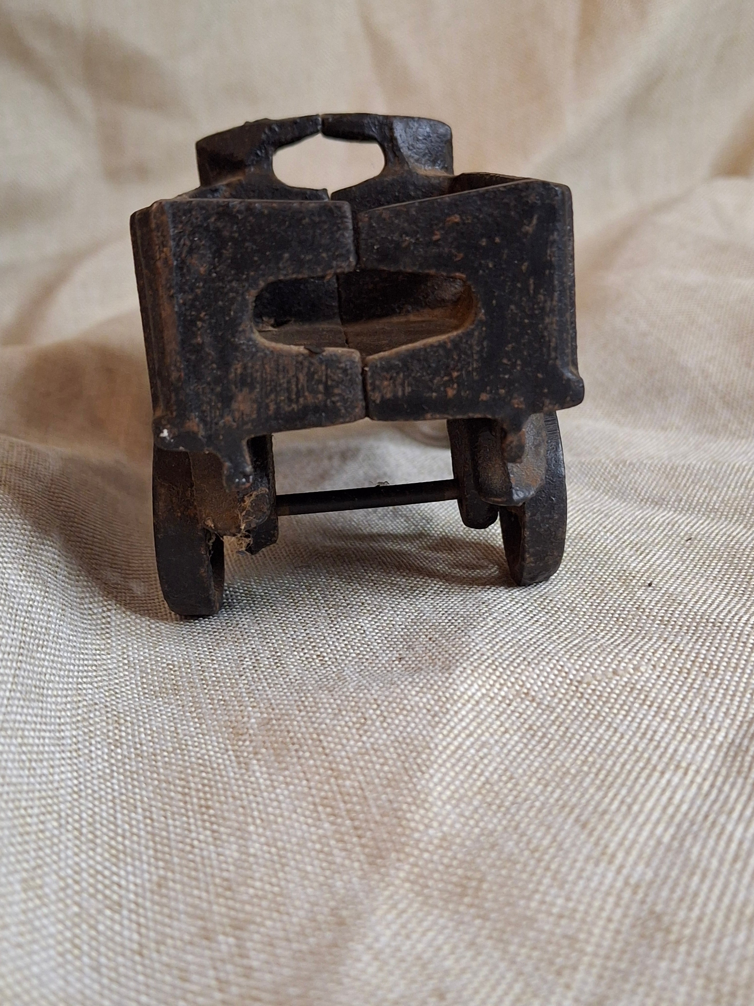 Antique Hubley Cast Iron Stake Body Truck - 1920s White Motor Co Style - 6"