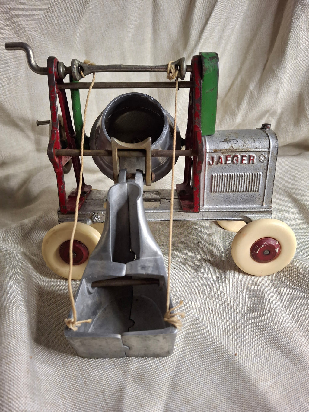 Antique Kenton Jaeger Cement Mixer XL Largest Series Cast Iron & Aluminum Toy