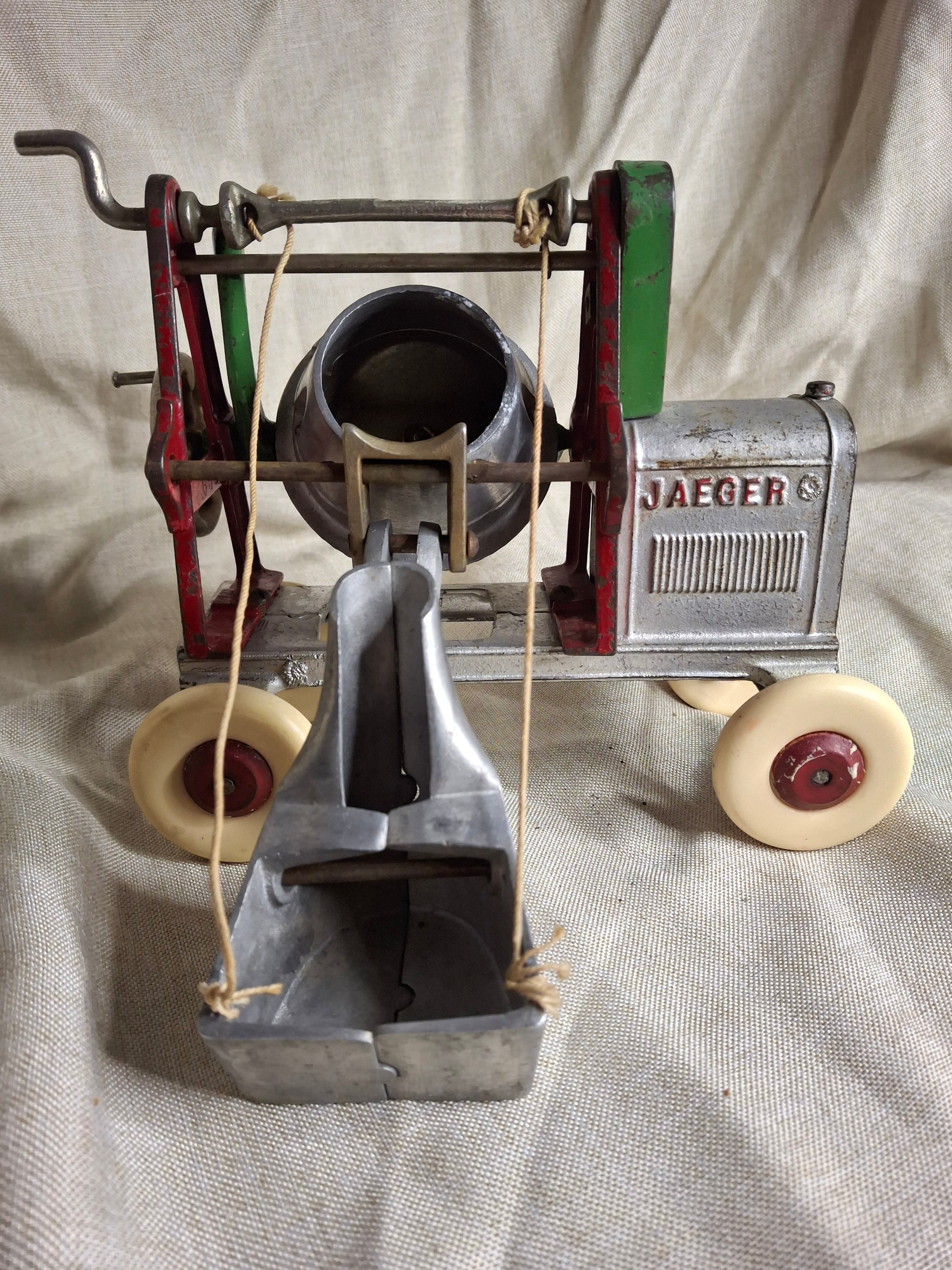 Antique Kenton Jaeger Cement Mixer XL Largest Series Cast Iron & Aluminum Toy