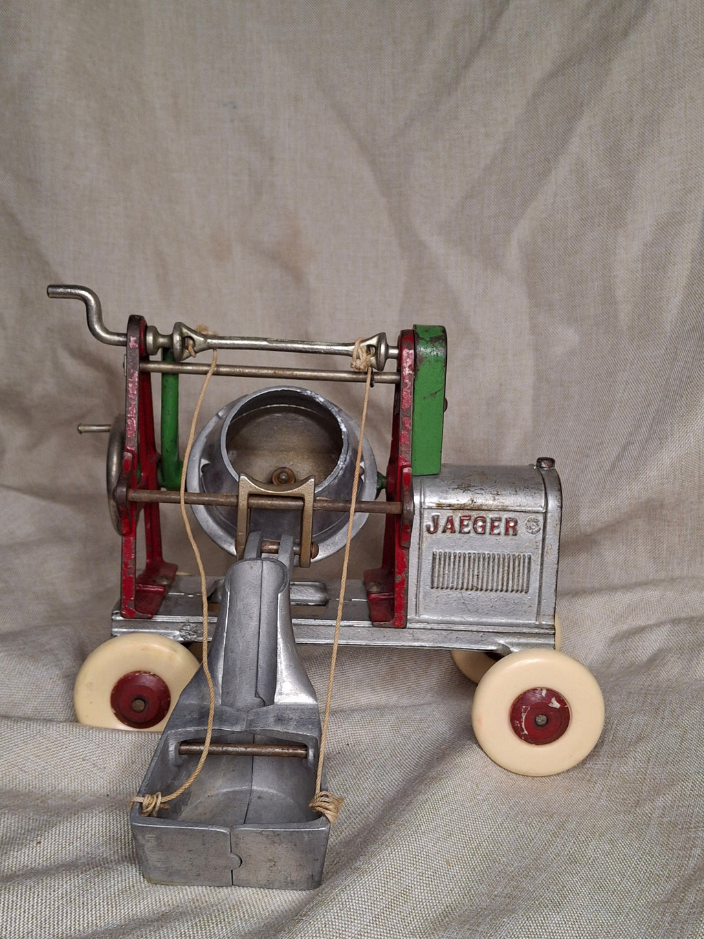 Antique Kenton Jaeger Cement Mixer XL Largest Series Cast Iron & Aluminum Toy